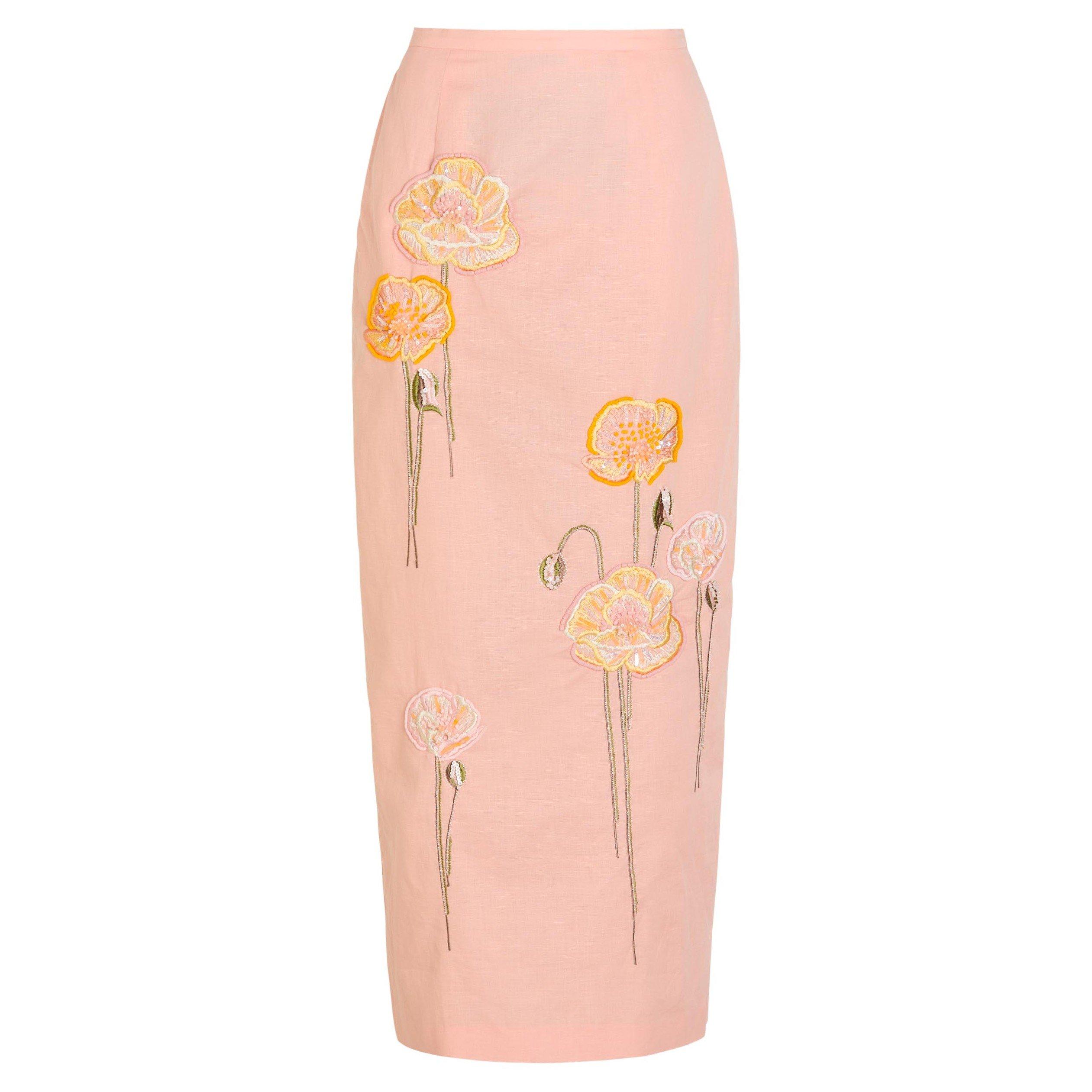 PINK AND OTHER - BERNADETTE - NORMA EMBROIDERED SKIRT