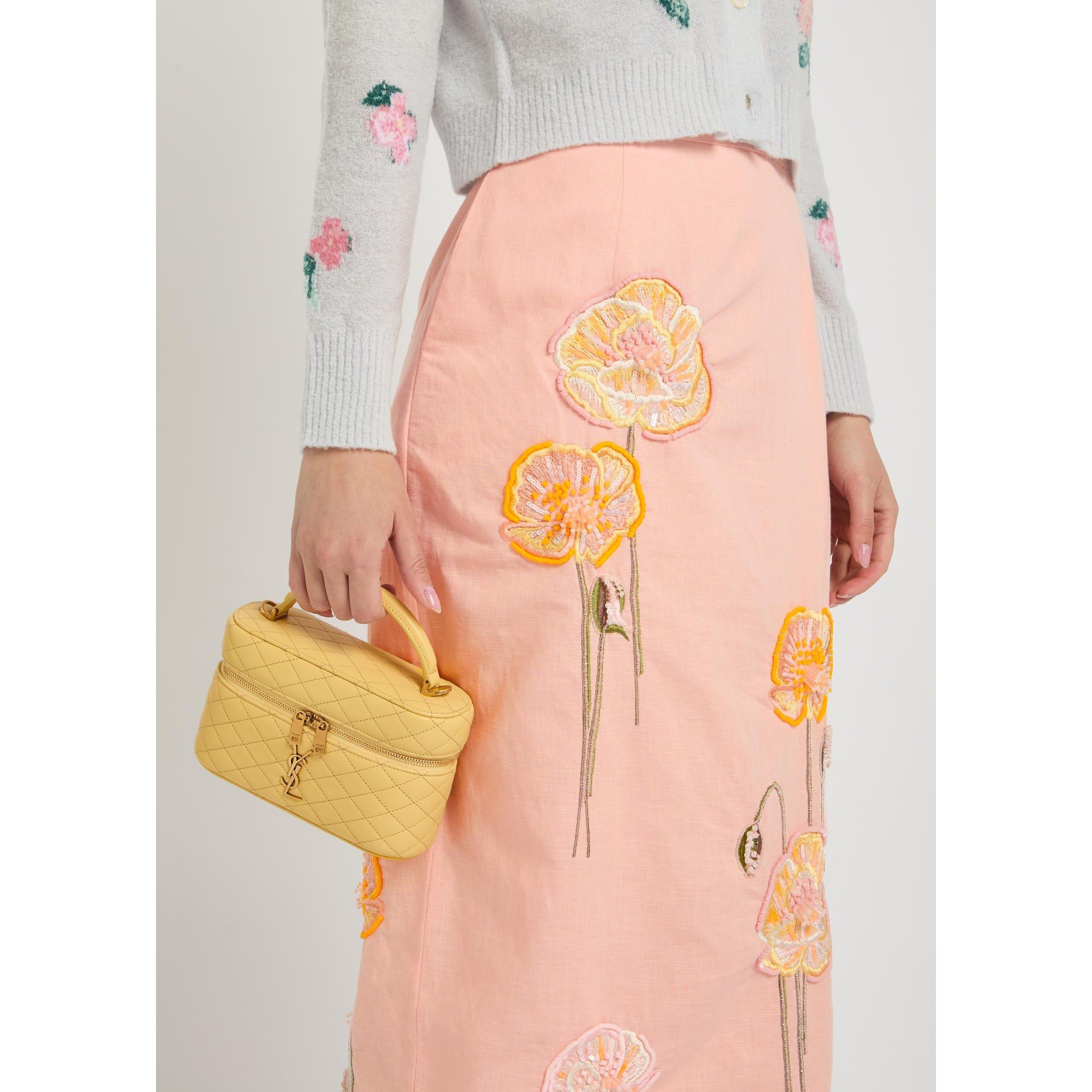 PINK AND OTHER - BERNADETTE - Women's Norma Embroidered Cotton Slim-Fit Pencil Skirt - 4