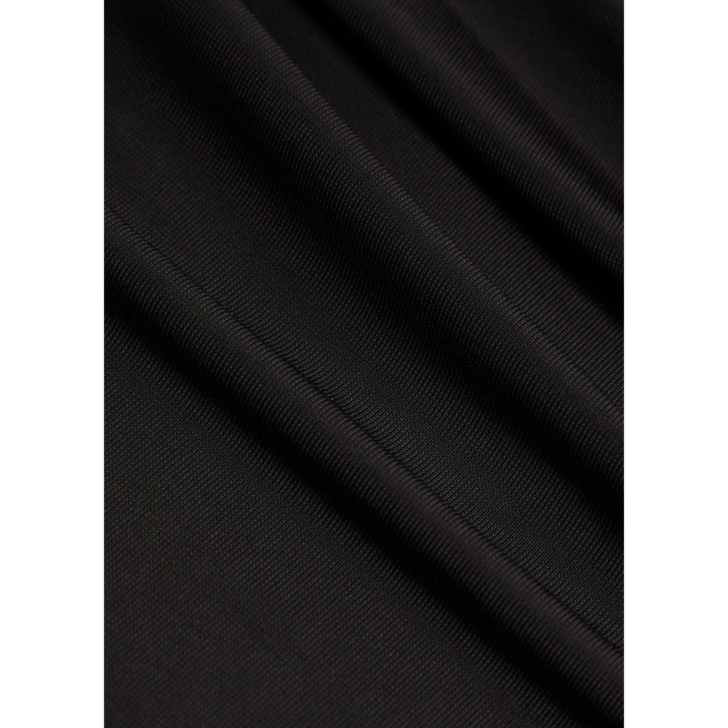 BLACK - Max Mara - Women's Viscose Ruched Midi Wrap Skirt - 4