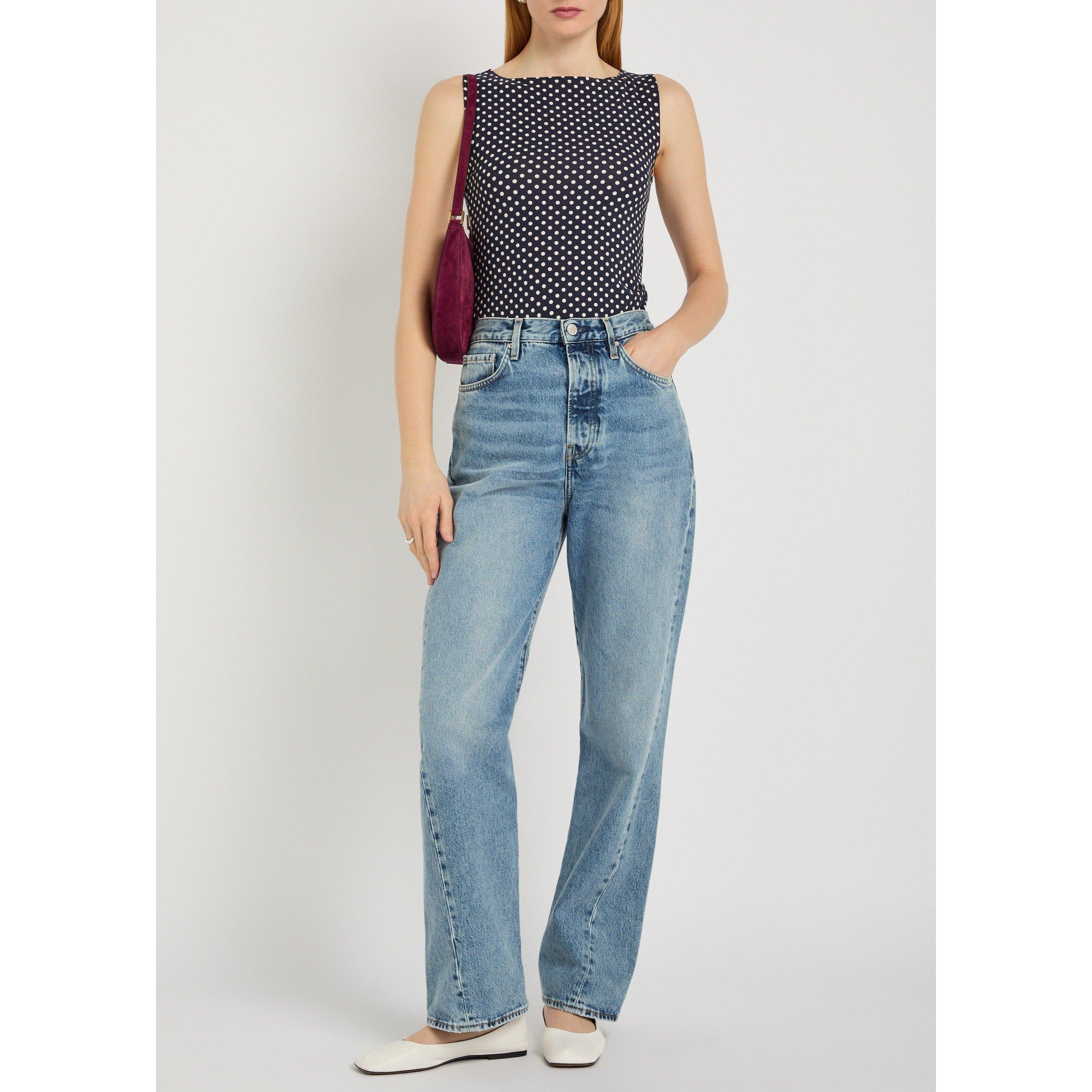 BLACK AND OTHER - Reformation - Women's Dusk Polka Dot Slim-Fit Tank Top - 4