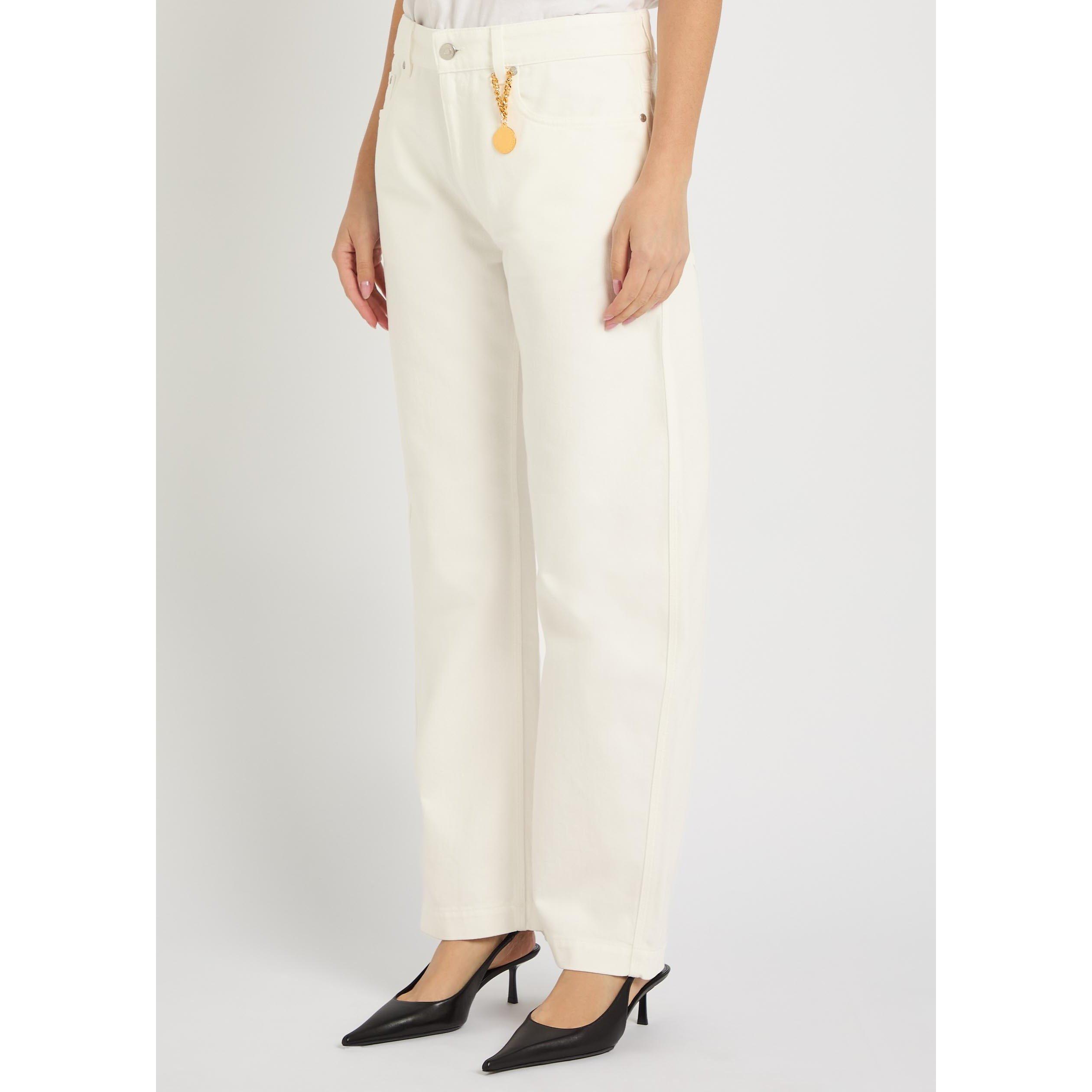 WHITE - Stella McCartney - Hs Denim Cropped Barrel Jeans - 2