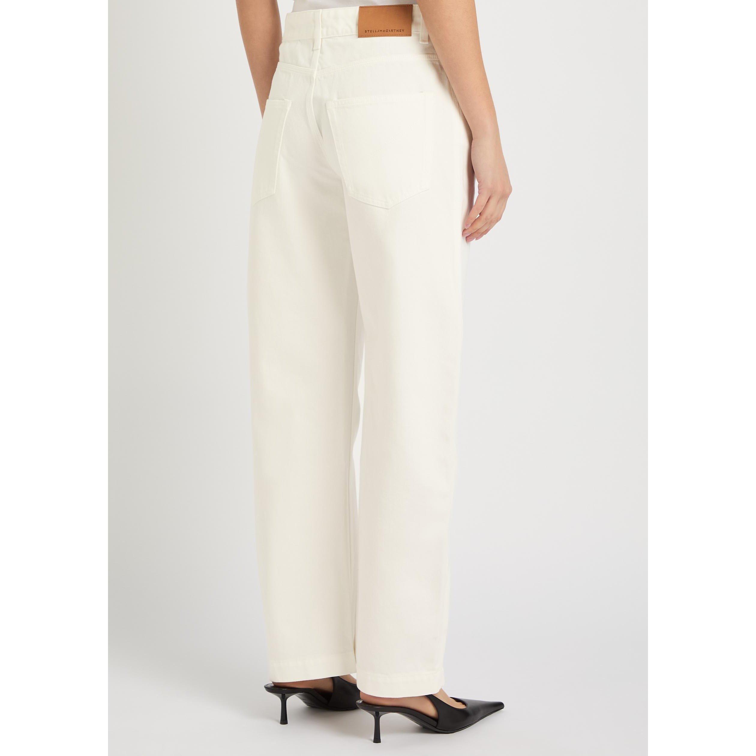 WHITE - Stella McCartney - Hs Denim Cropped Barrel Jeans - 3