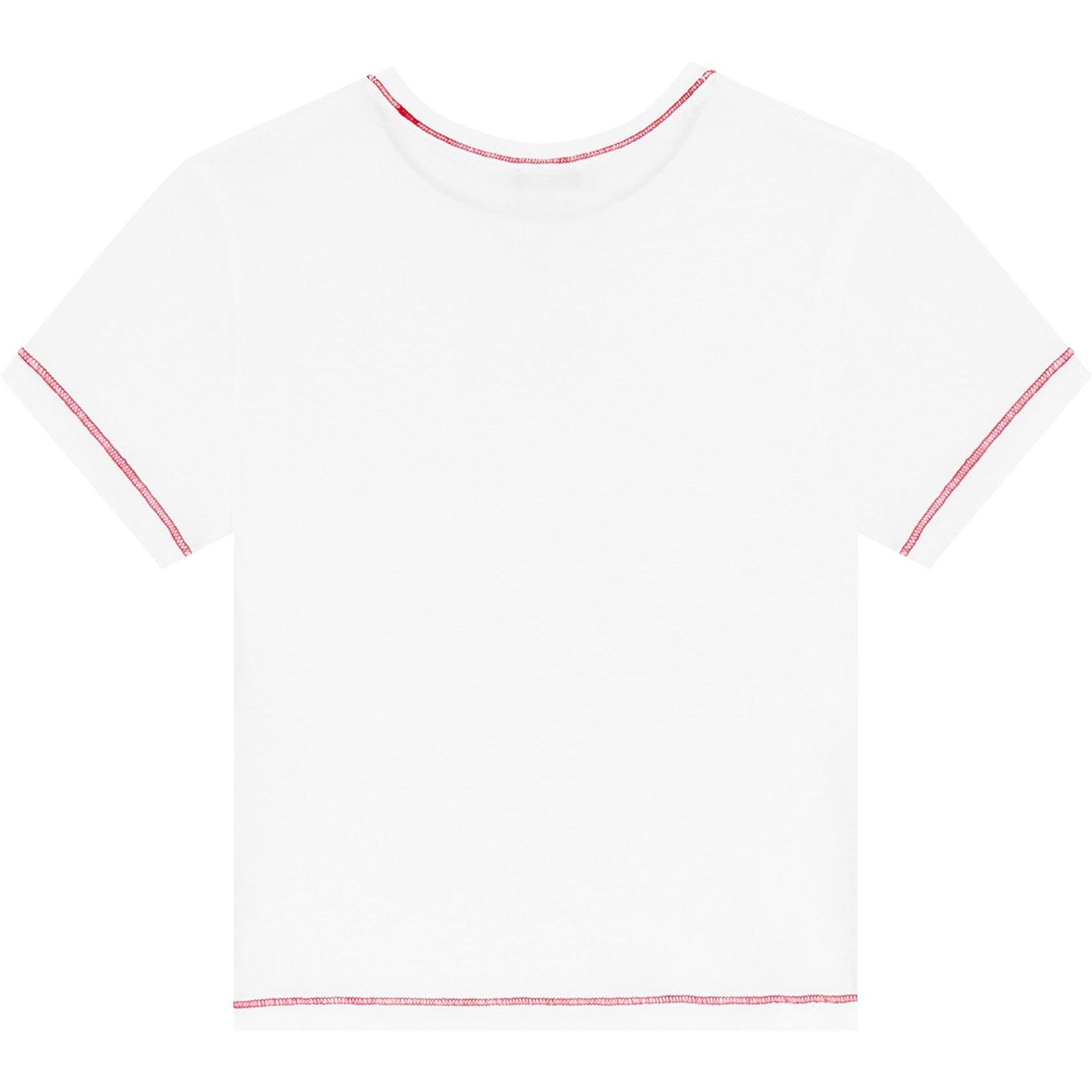 White - Diesel - Uftee-Maddie Crop T-Shirt Womens - 8