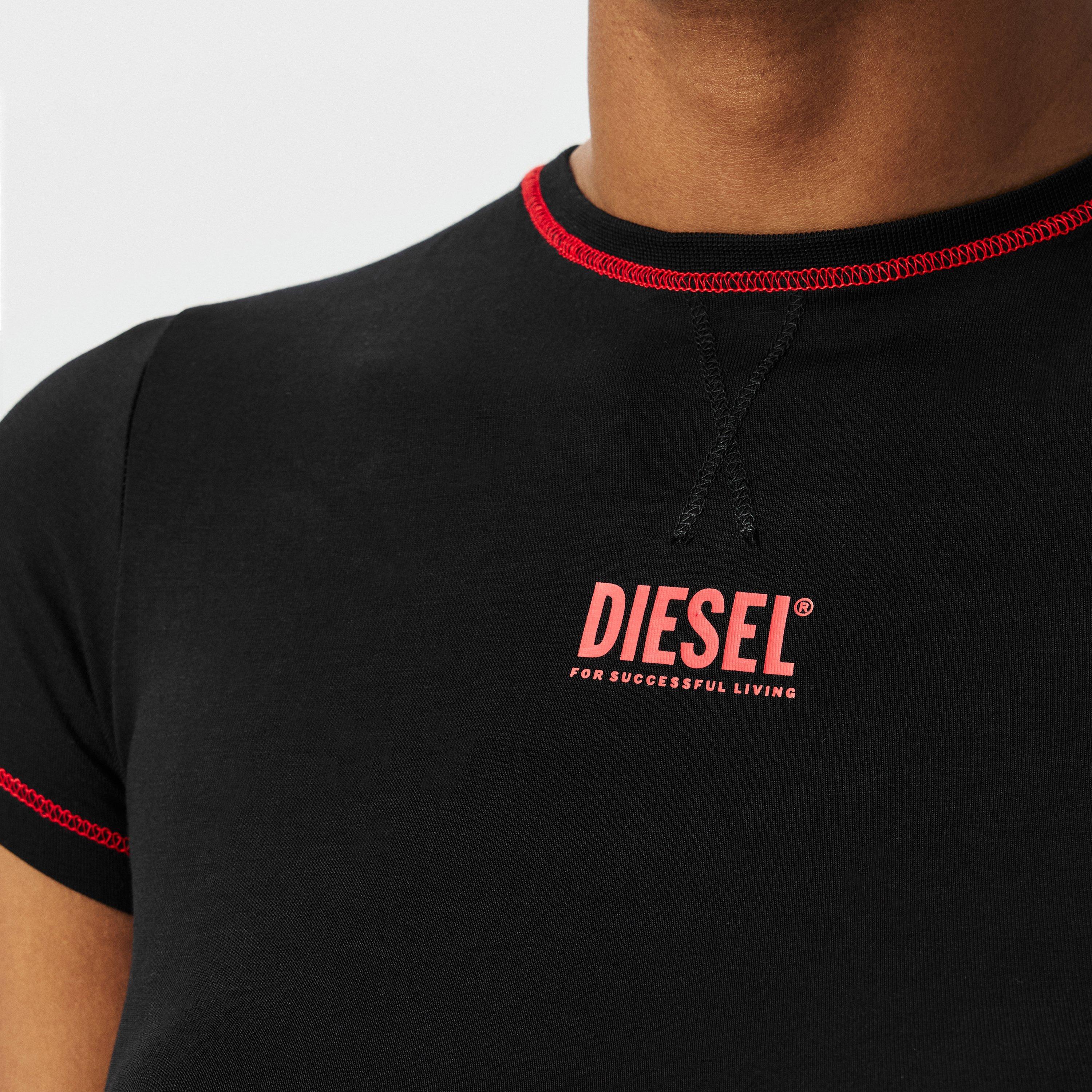 Black - Diesel - DJ Uftee-Maddie Crop T-Shirt Womens - 5