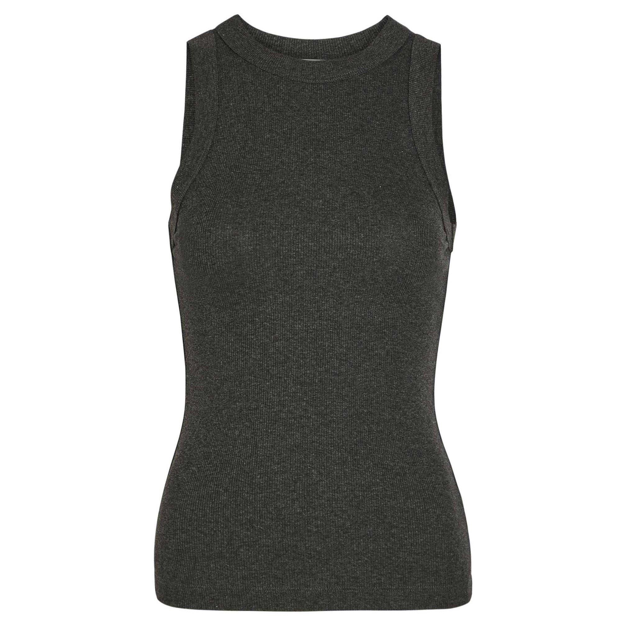 DARK GREY - Agolde - LEIGH TANK IN CHARCOAL HEATHER