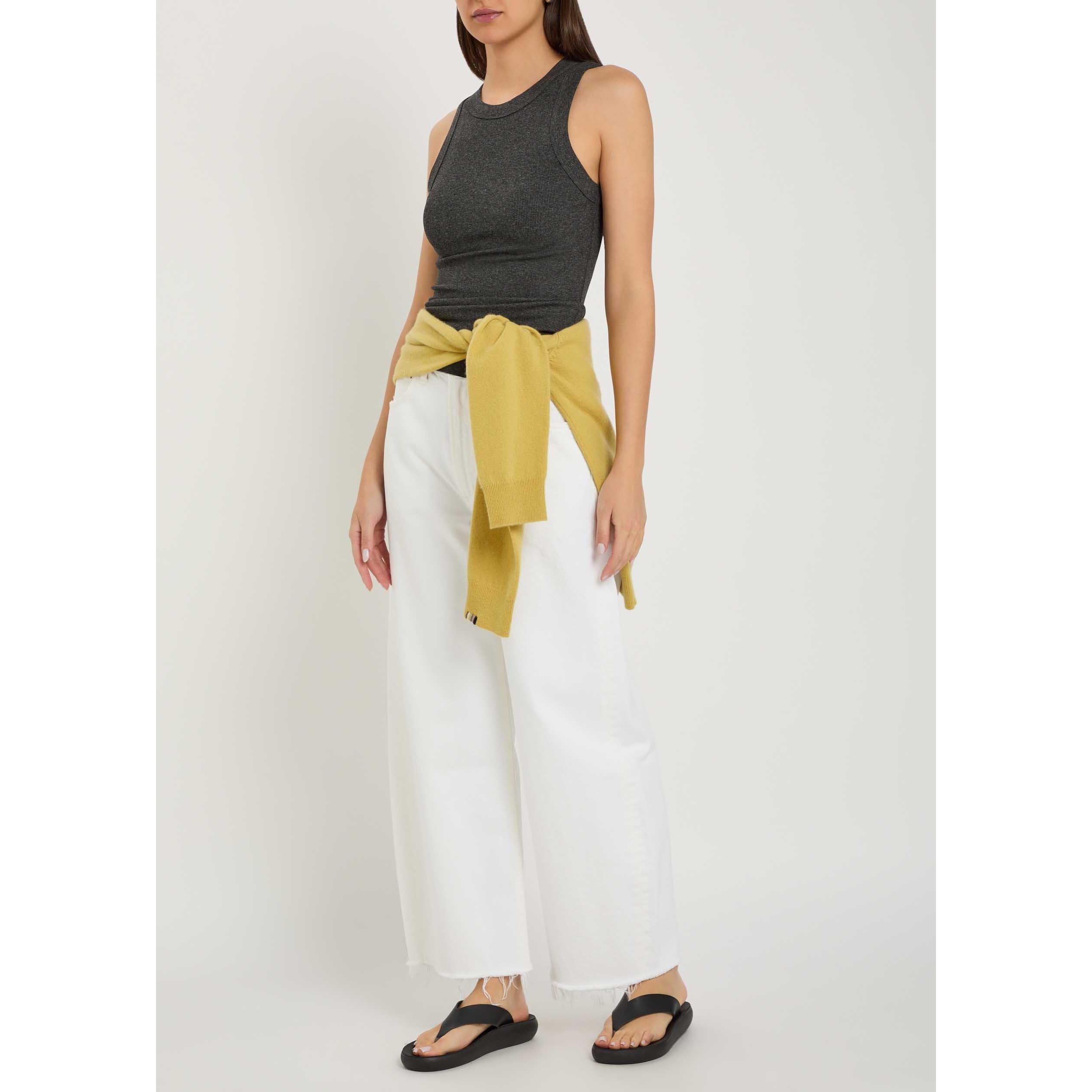 DARK GREY - Agolde - LEIGH TANK IN CHARCOAL HEATHER - 5