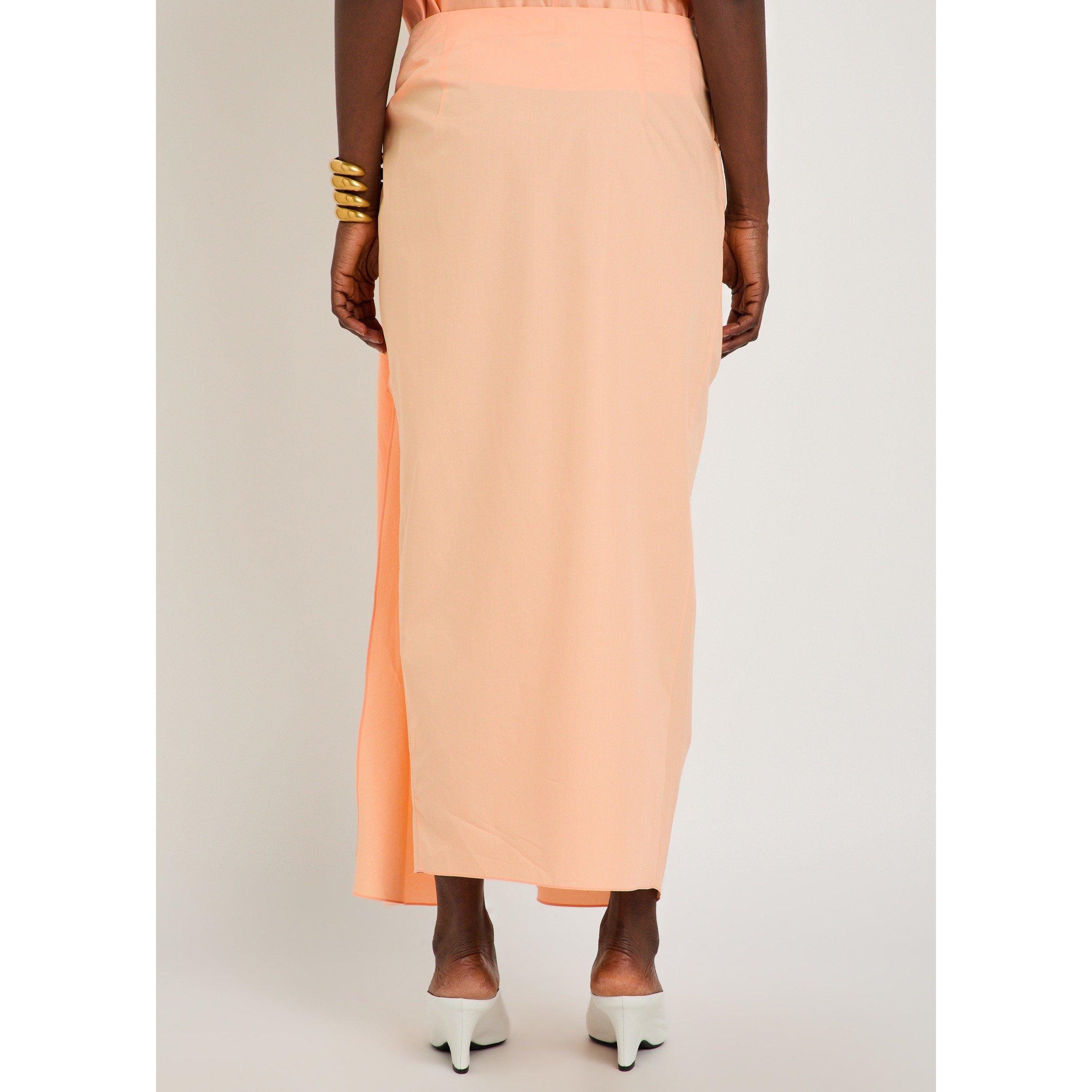 PEACH - Khaite - Women's Shay Cotton Wrap Skirt - 3