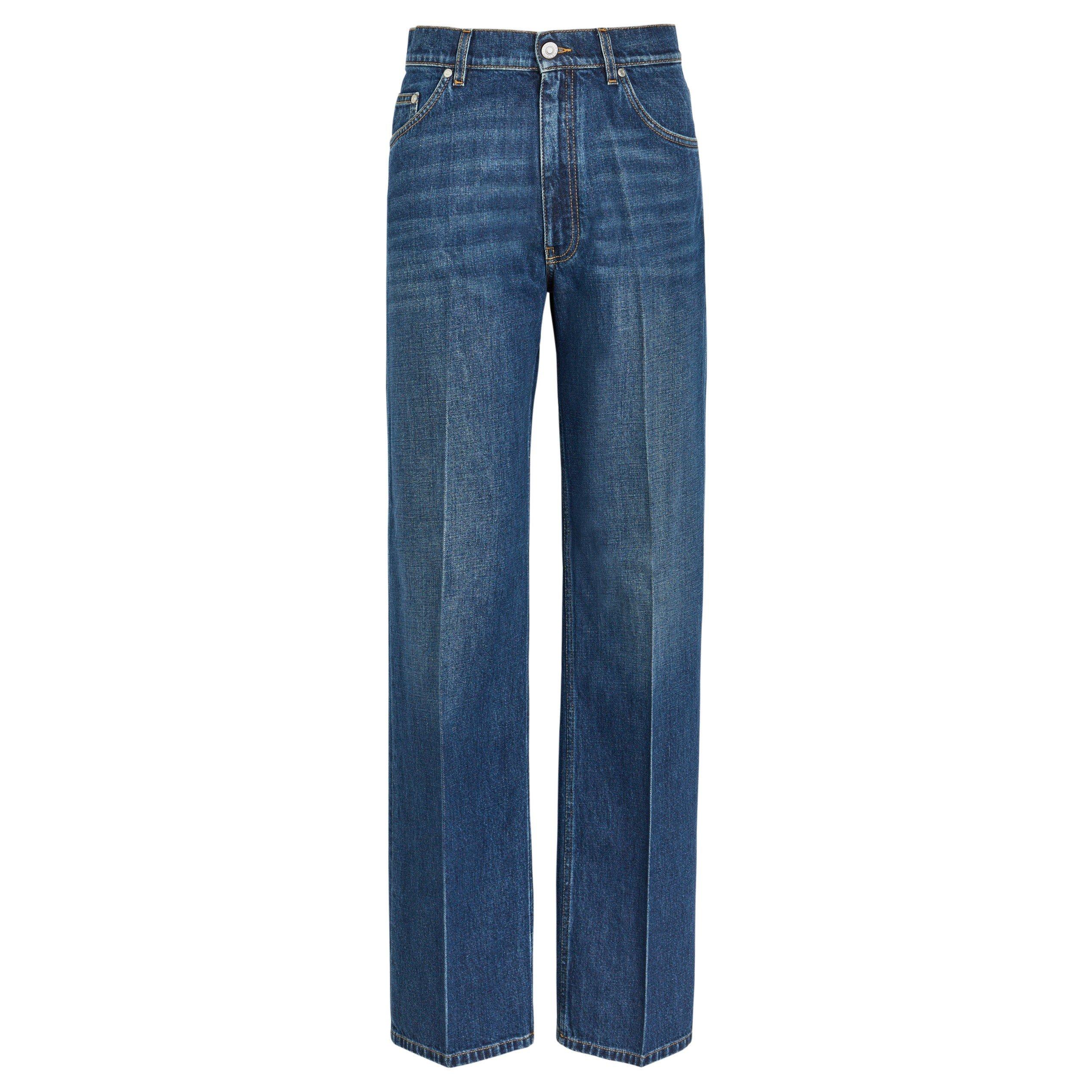 DARK BLUE - Stella McCartney - Straight Smc Crest Embroidered