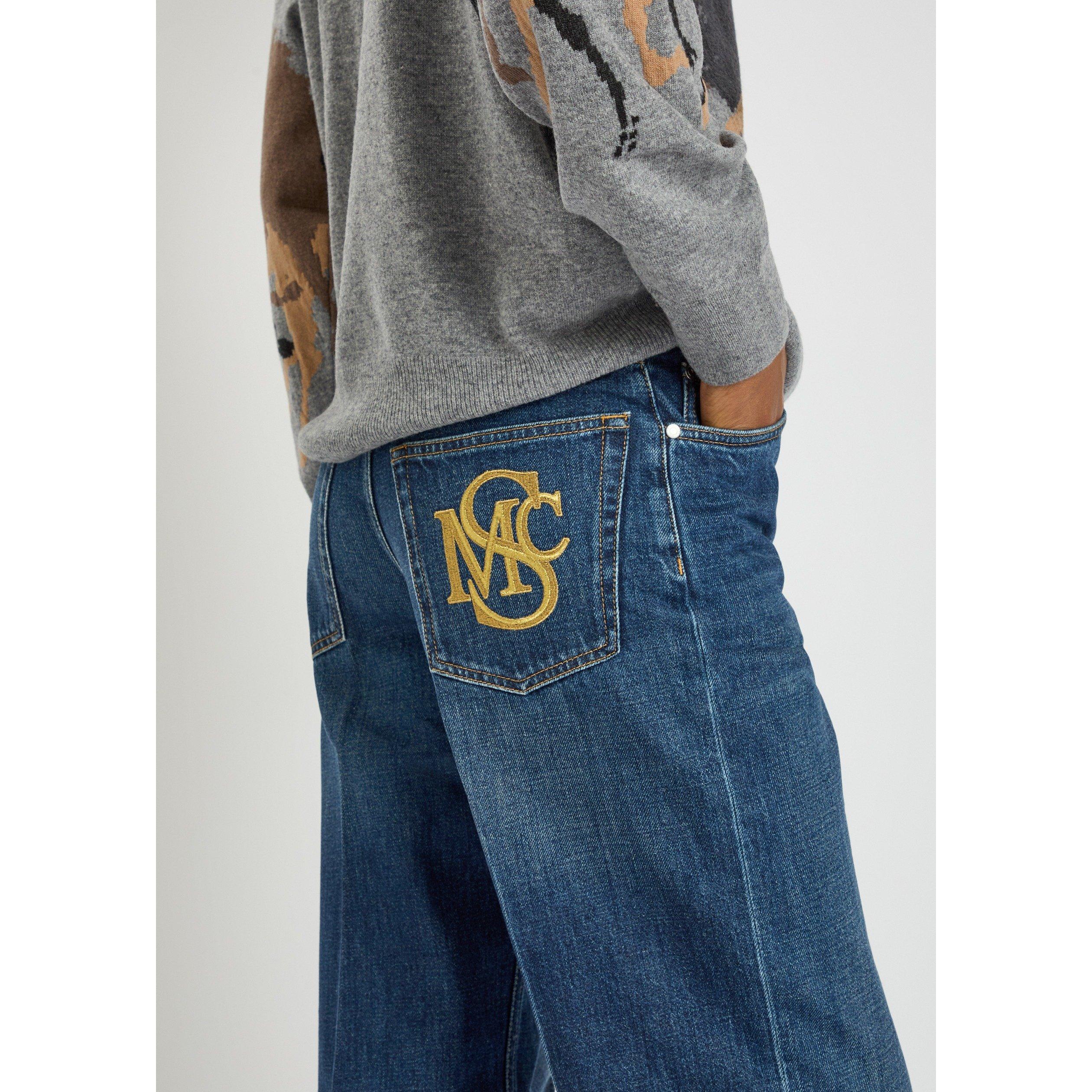 DARK BLUE - Stella McCartney - Straight Smc Crest Embroidered - 4