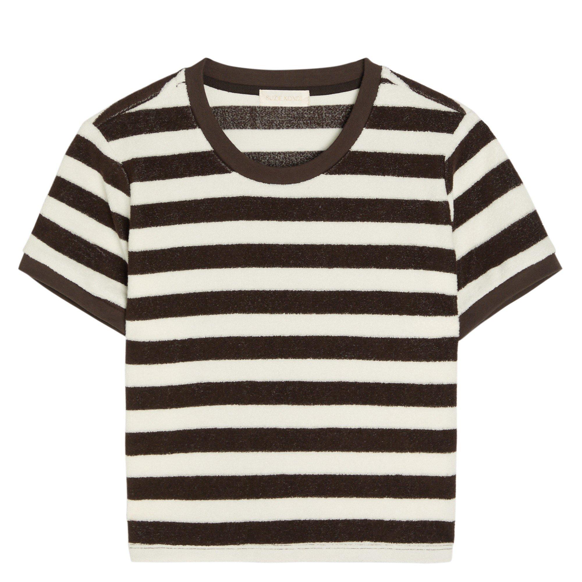 BROWN AND OTHER - Suzie Kondi - T CARPI STRIPE TEE
