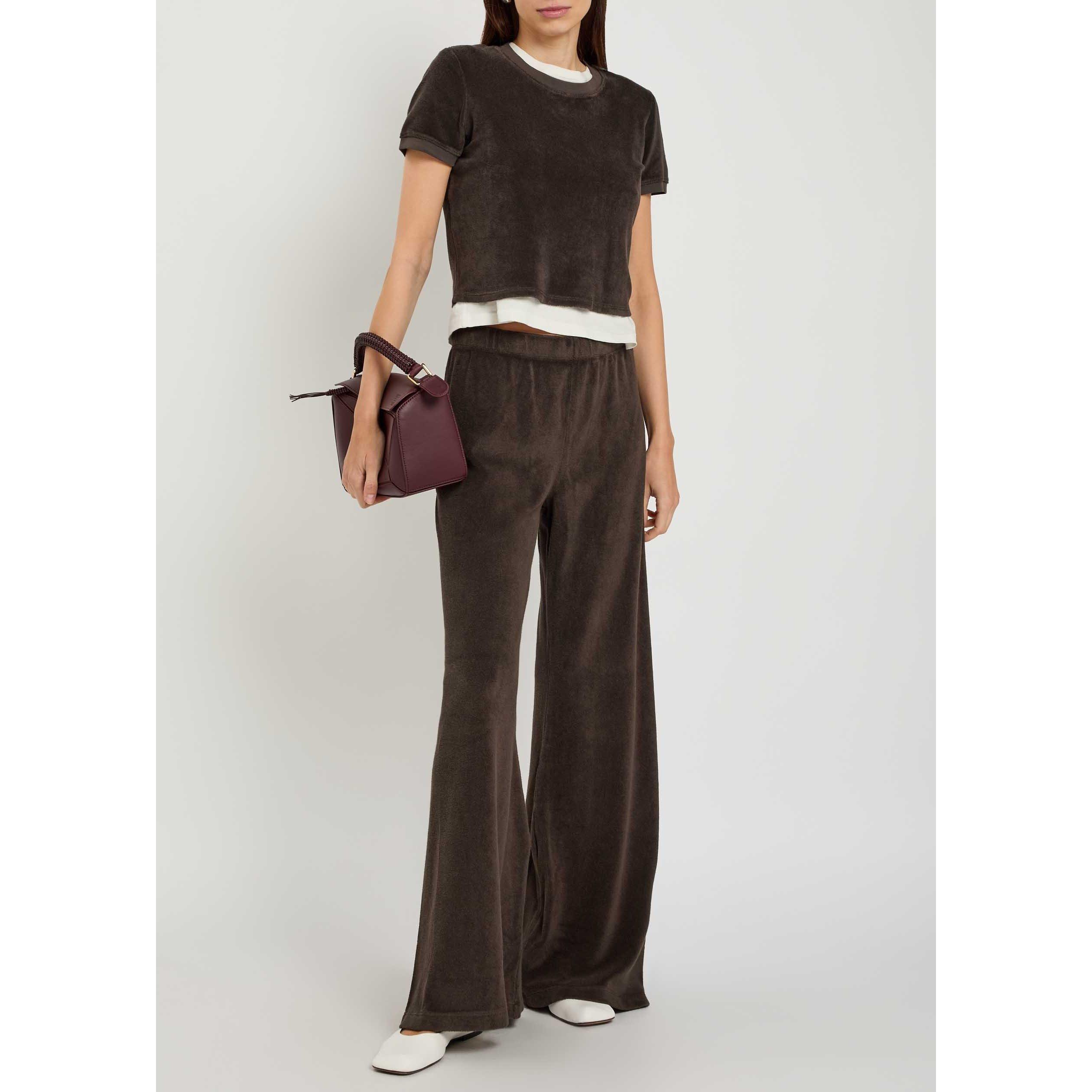 BROWN - Suzie Kondi - Women's Carpi Cotton Cropped T-Shirt - 5