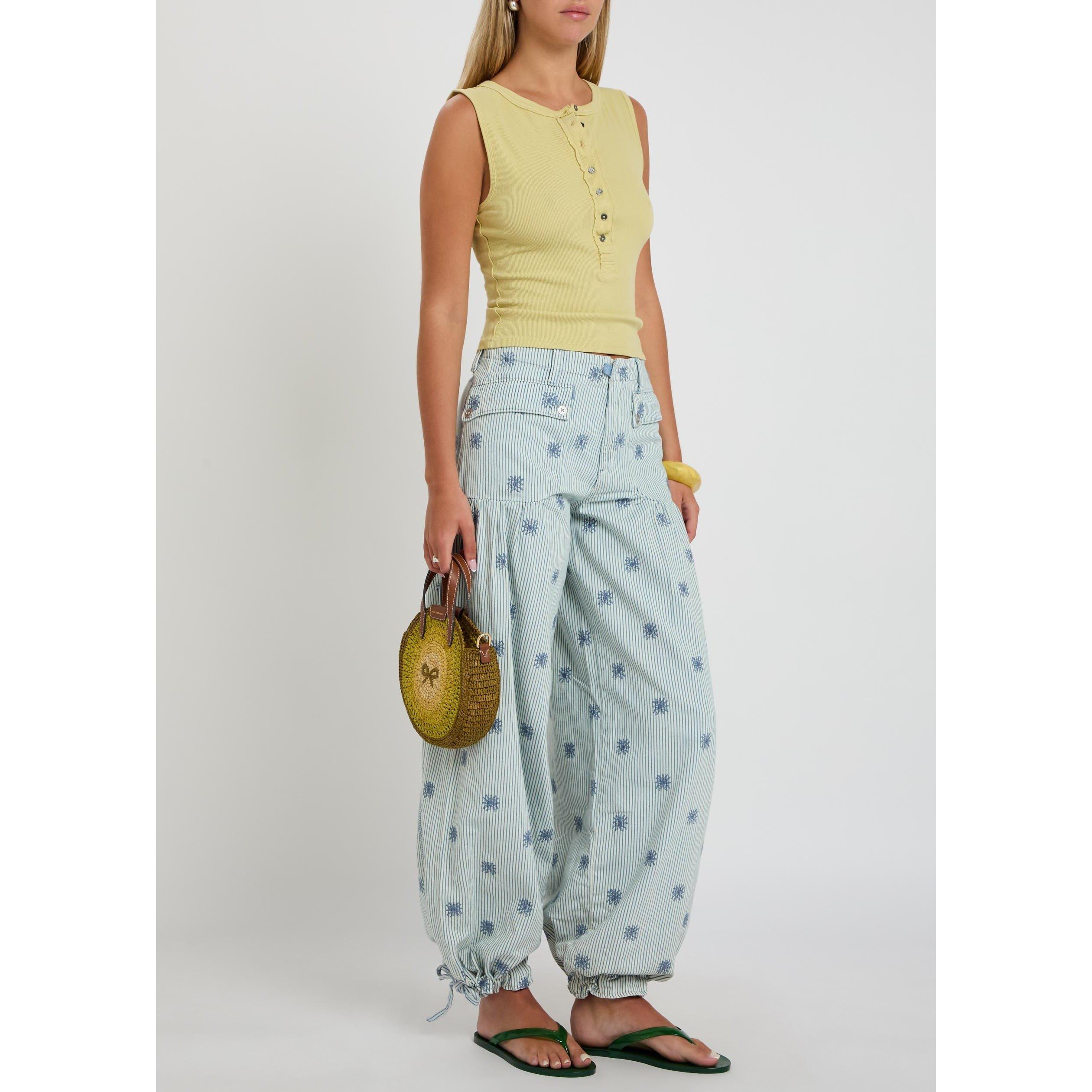 YELLOW - Free People - Women's Jamie Henley Cotton Slim-Fit Tank Top - 5