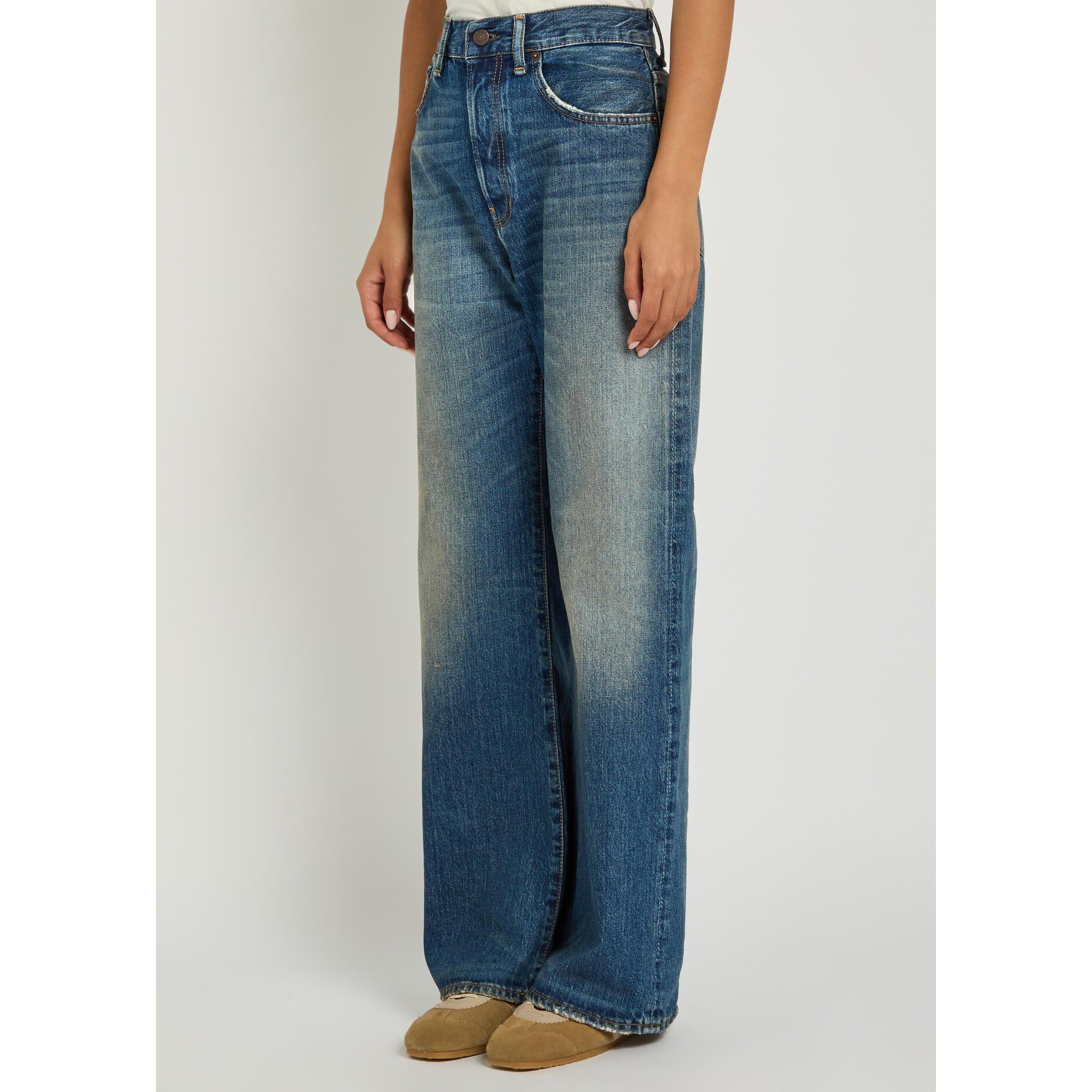 MID BLU - Acne Studios - Women's 2021 Cotton Mid-Rise Straight Leg Jeans - 2
