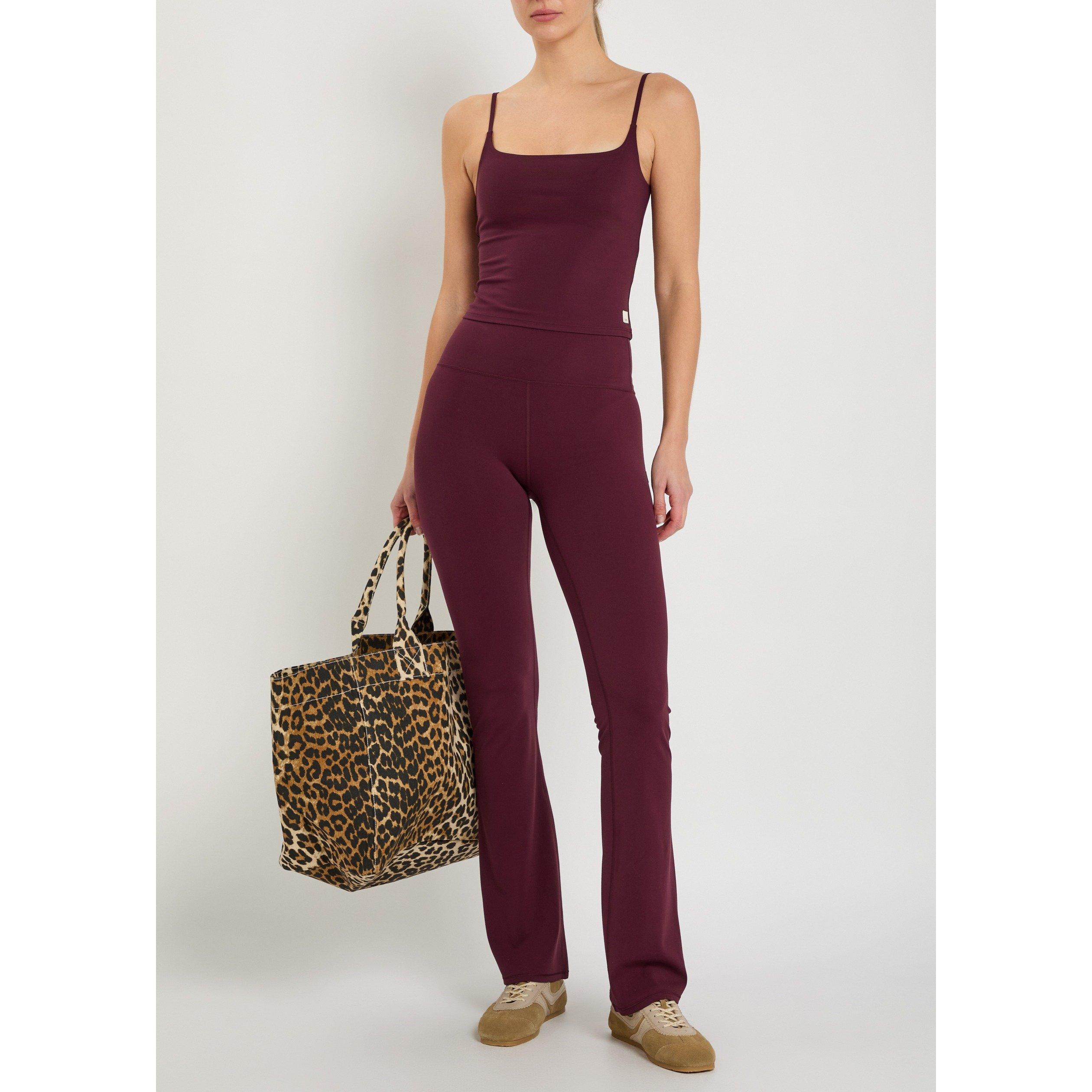 BURGUNDY - Vuori - Women's All the Feels Square Neck Cropped Slim-Fit Cami Vest - 5