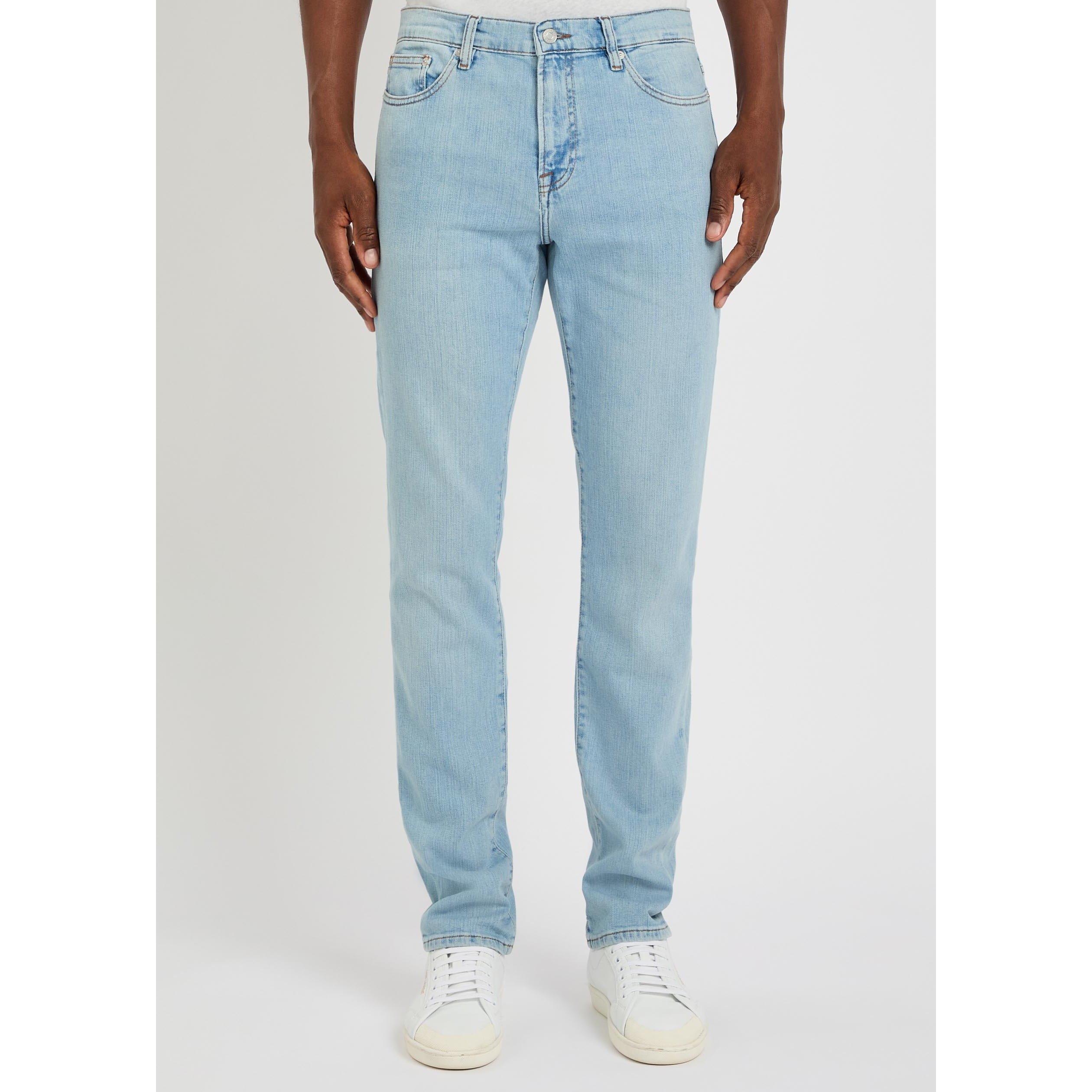 LIGHT BLUE - Frame - Men's L'Homme Oslo Cotton Slim-Fit Jeans - 2