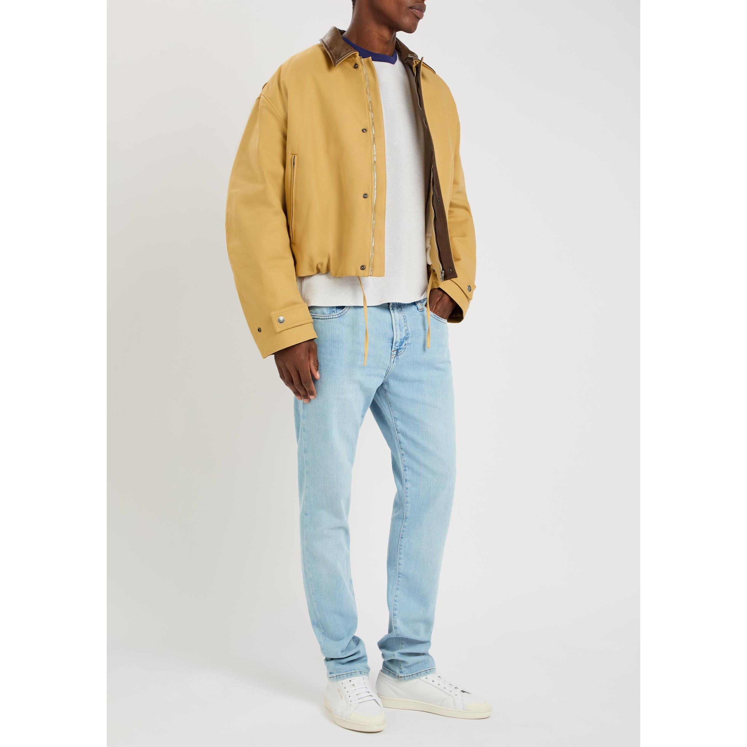 LIGHT BLUE - Frame - Men's L'Homme Oslo Cotton Slim-Fit Jeans - 5