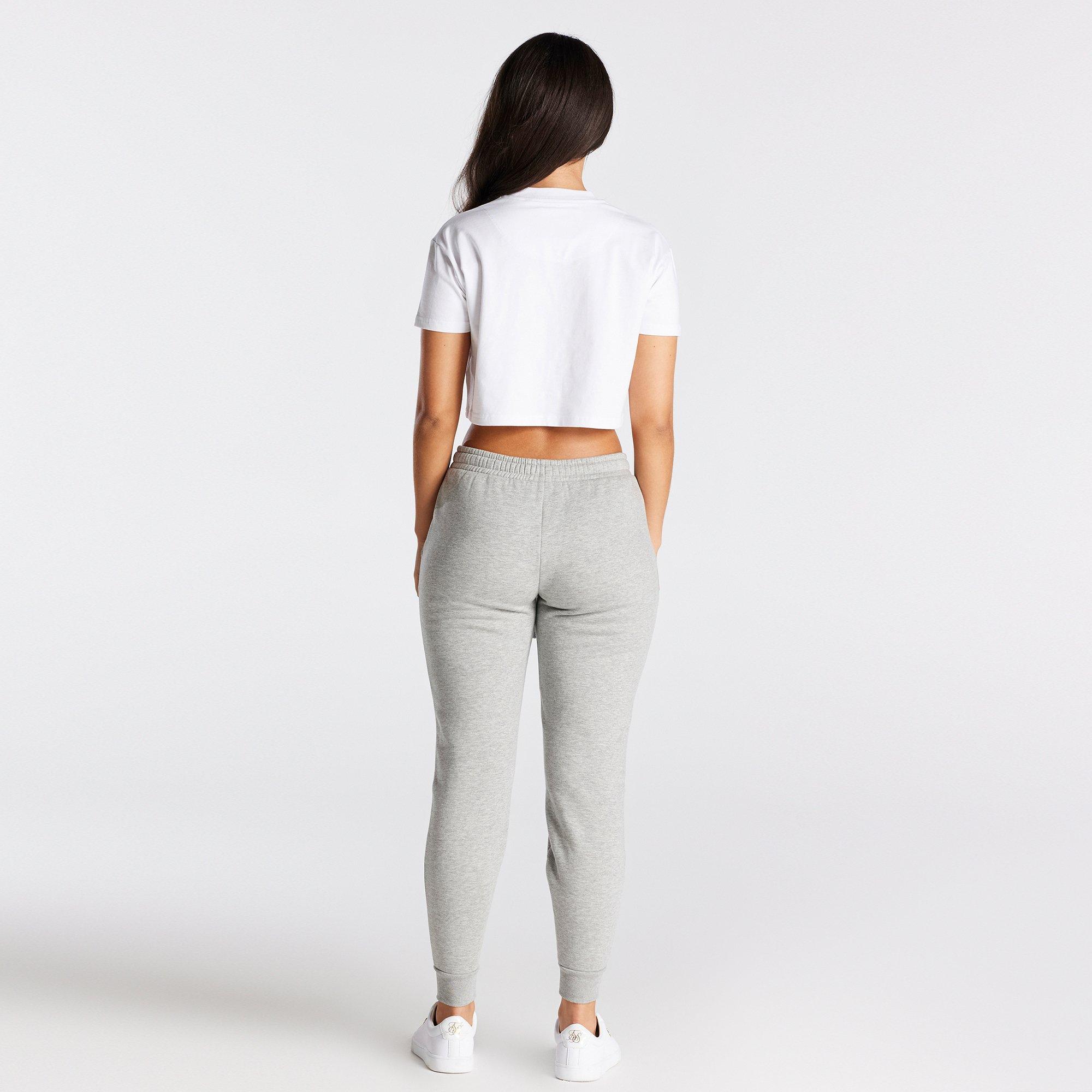 White - SikSilk - Women's Logo Crop Top - 2