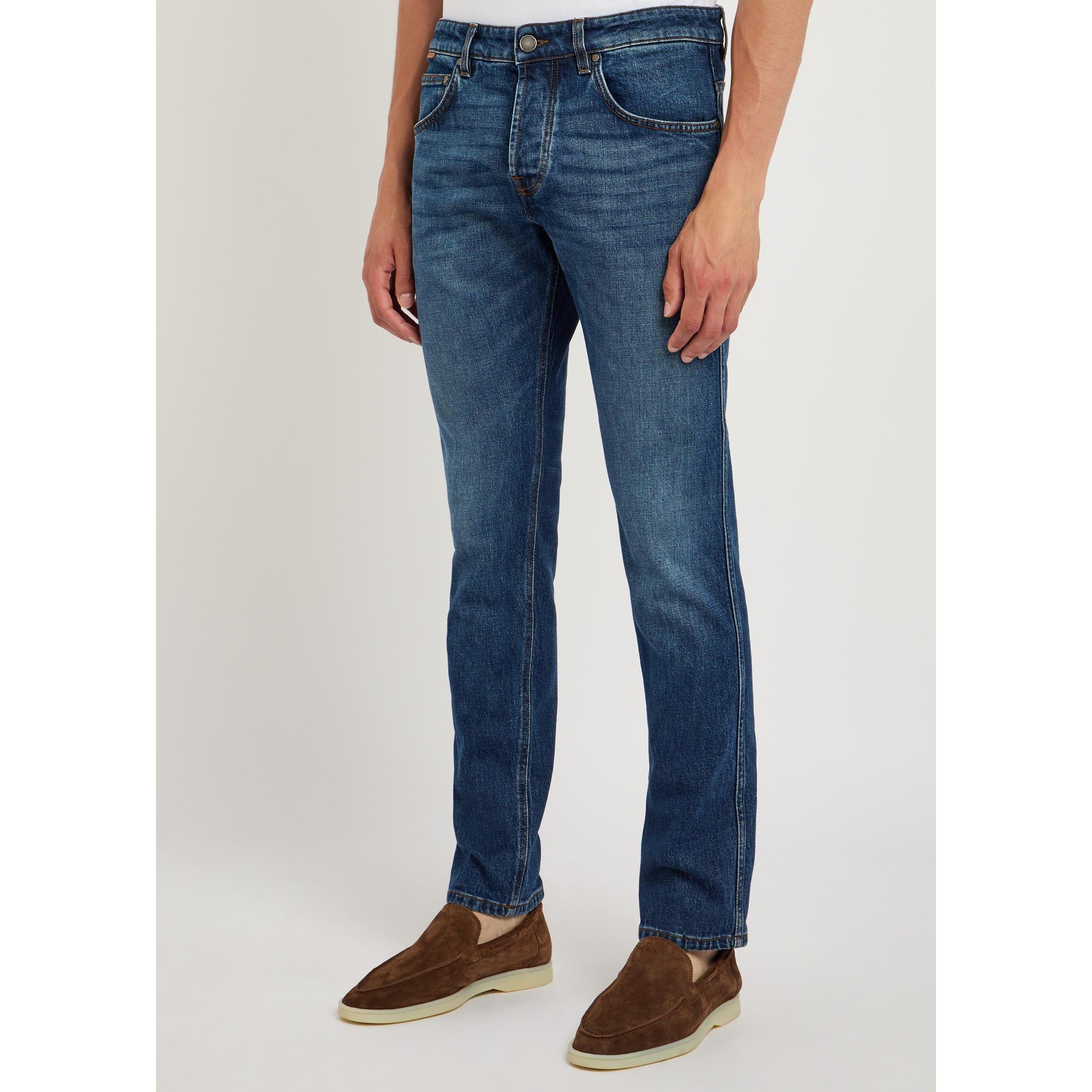 DENIM - Lardini - Men's Cotton Slim-Fit Jeans - 2