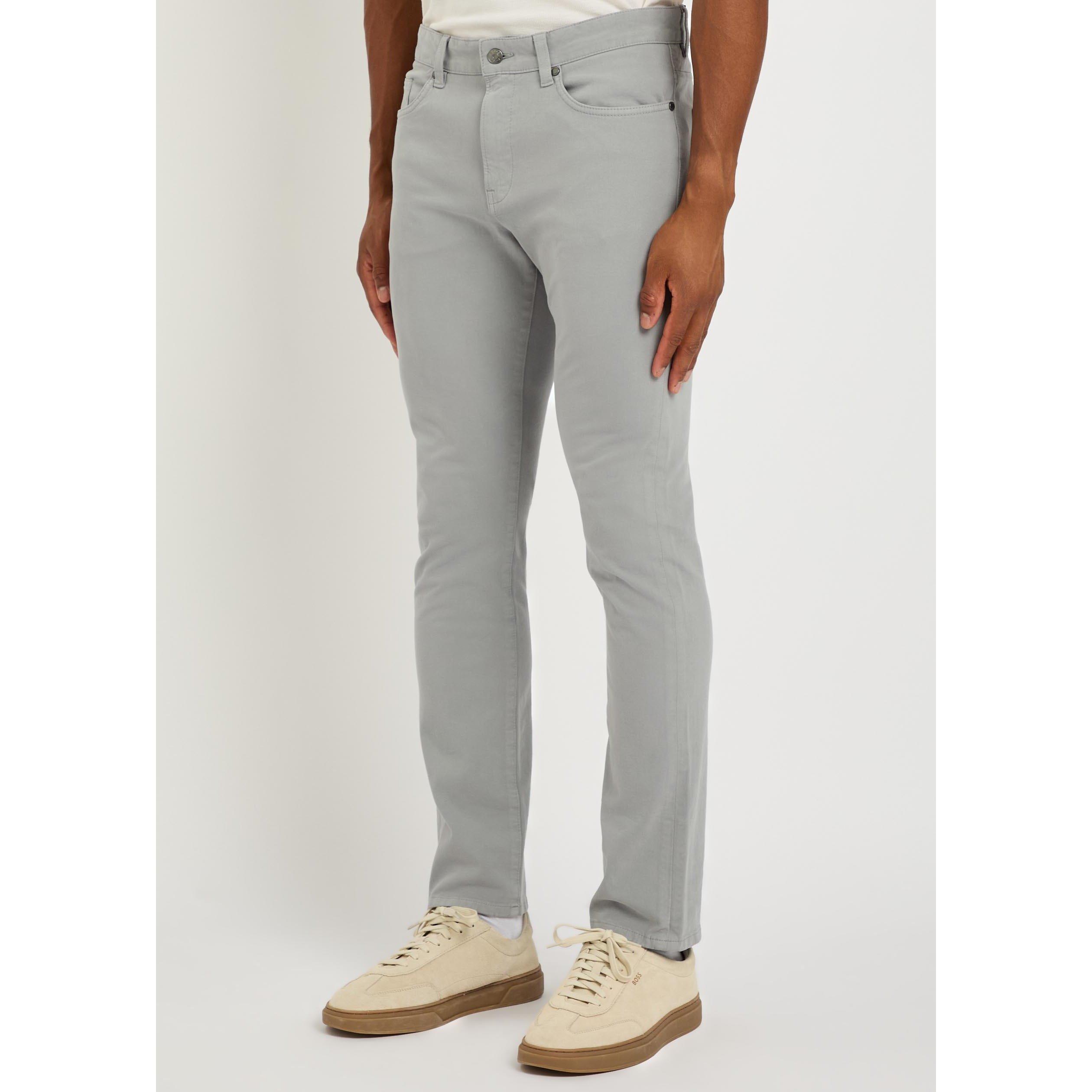 GREY - Boss - Men's Delaware Cotton Mid-Rise Slim Jeans - 2