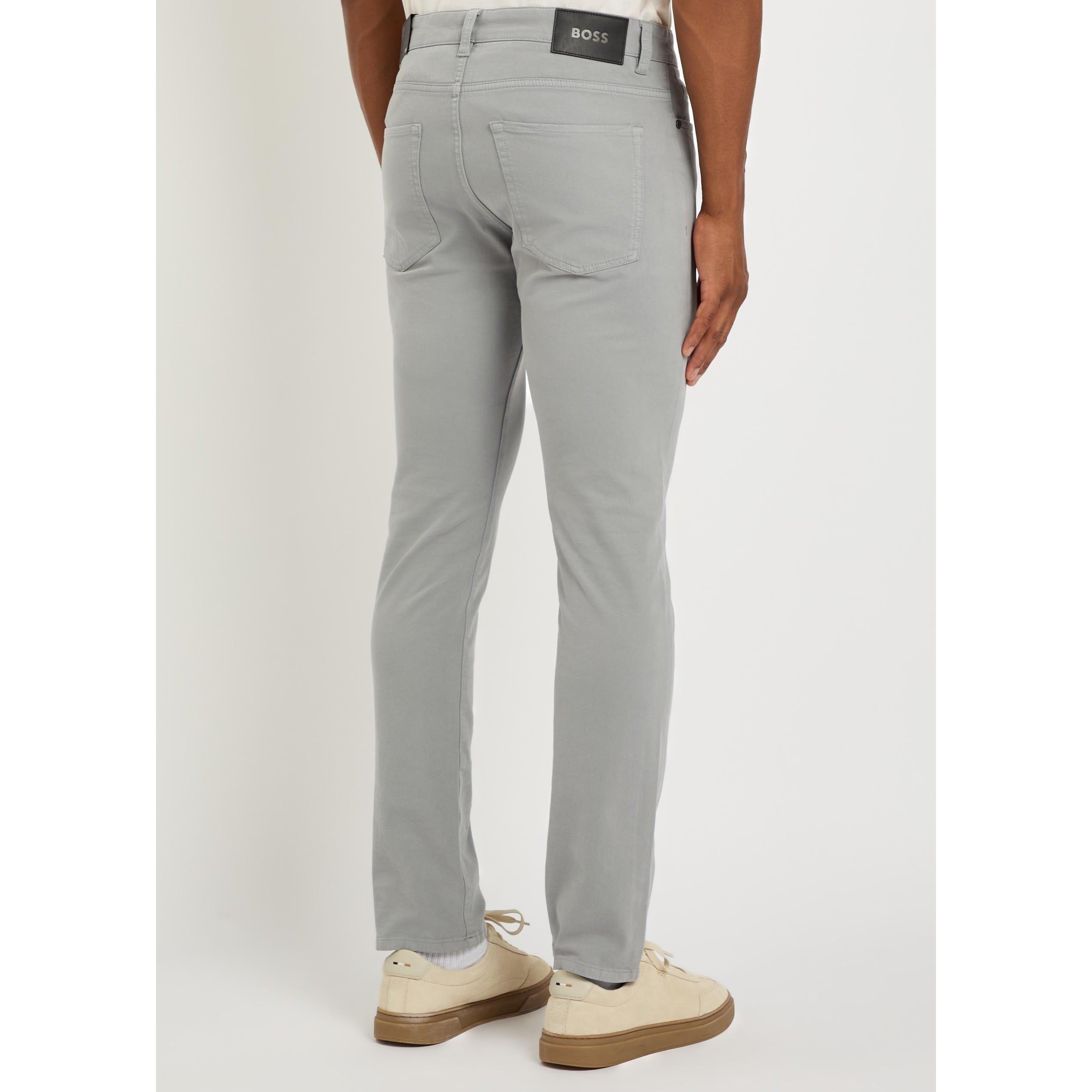 GREY - Boss - Men's Delaware Cotton Mid-Rise Slim Jeans - 3