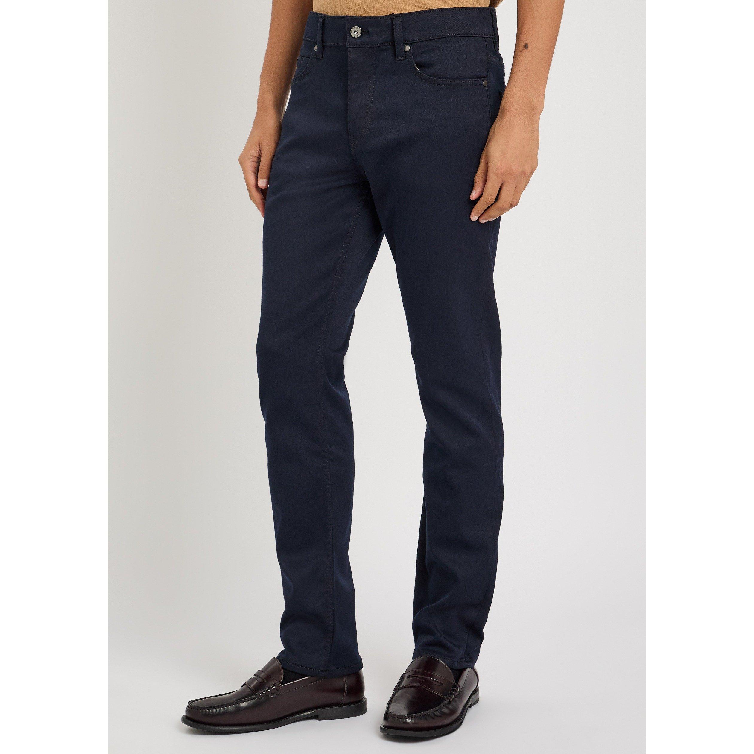 NAVY - Boss - Men's Delaware Mid-Rise Straight Leg Jeans - 2