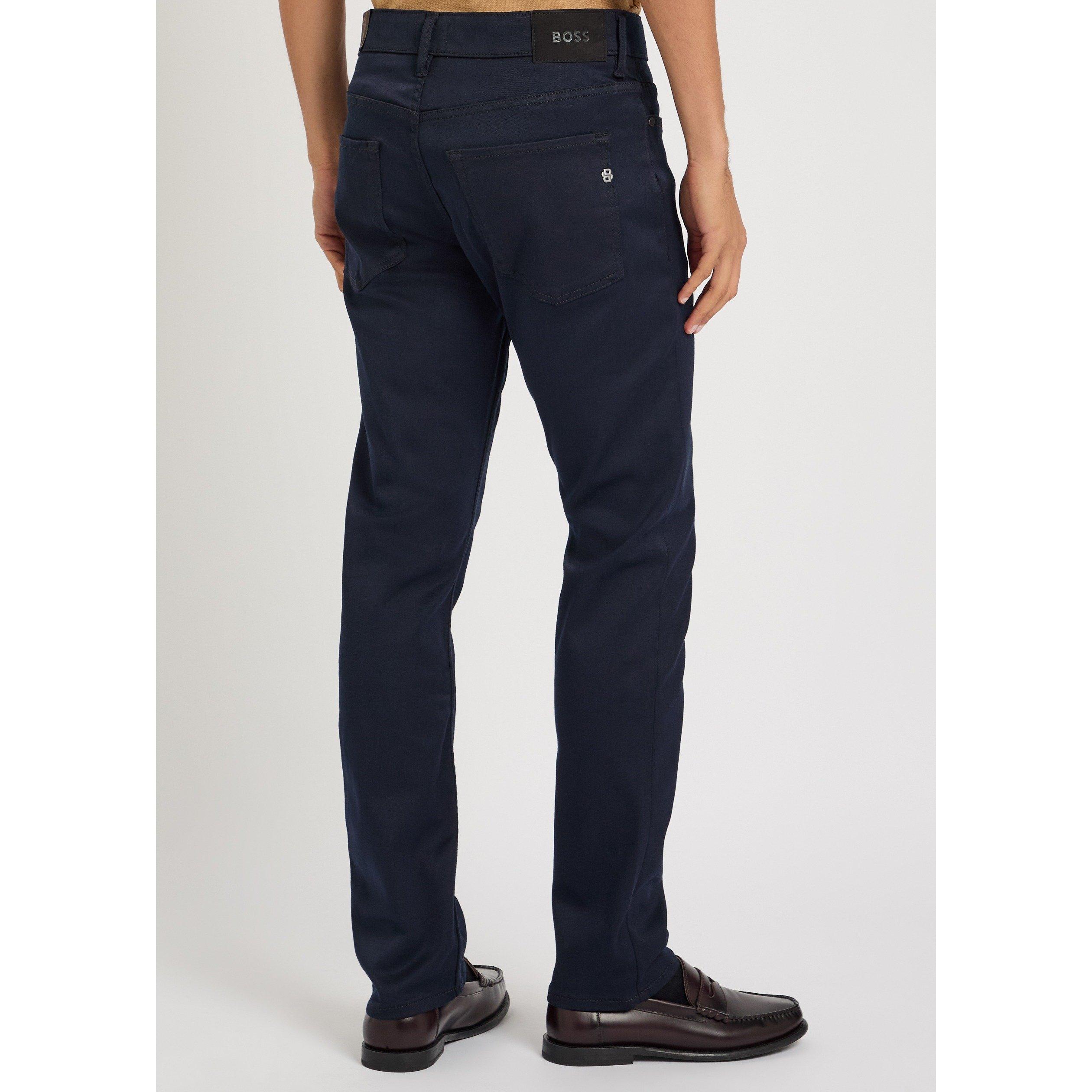 NAVY - Boss - Men's Delaware Mid-Rise Straight Leg Jeans - 3