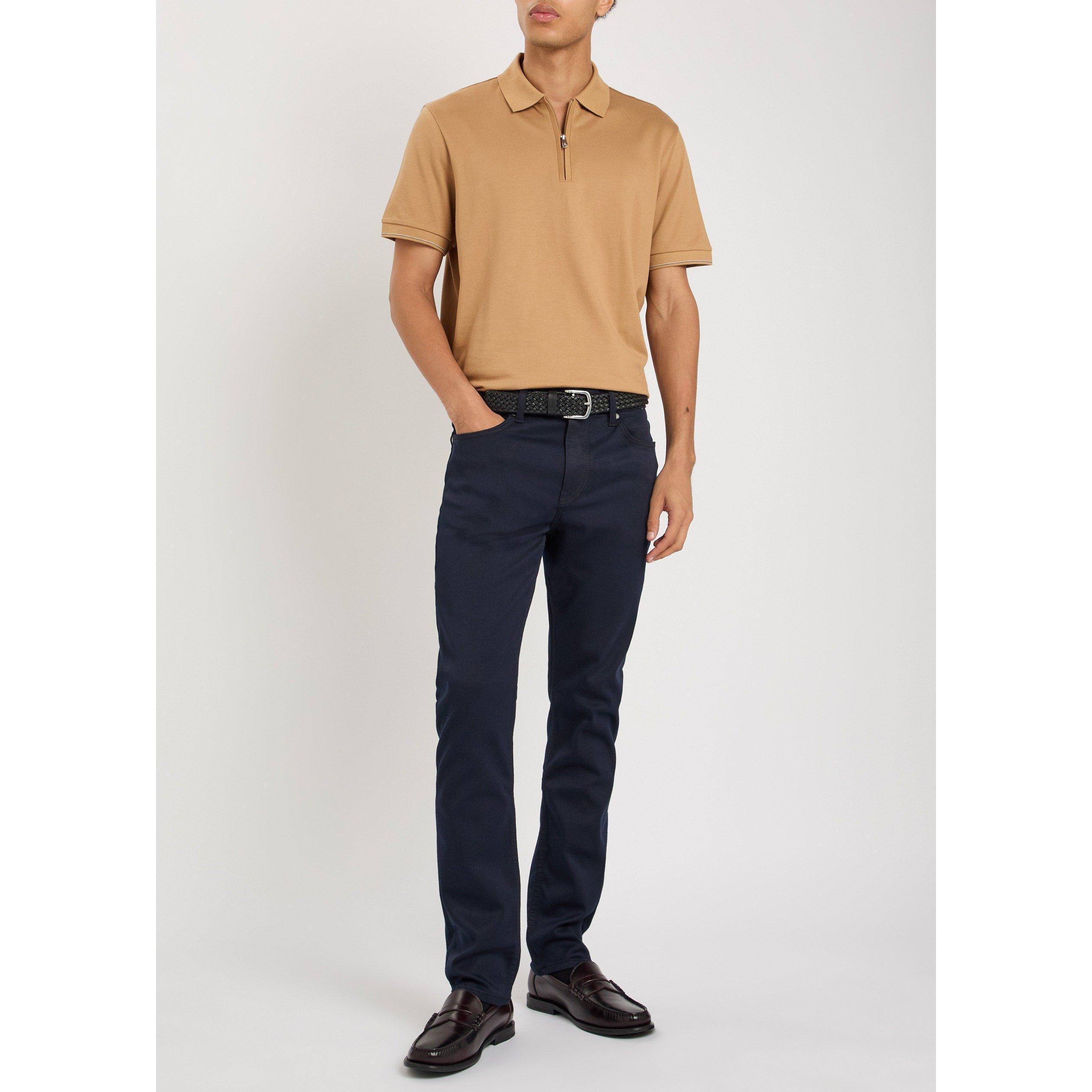 NAVY - Boss - Men's Delaware Mid-Rise Straight Leg Jeans - 5