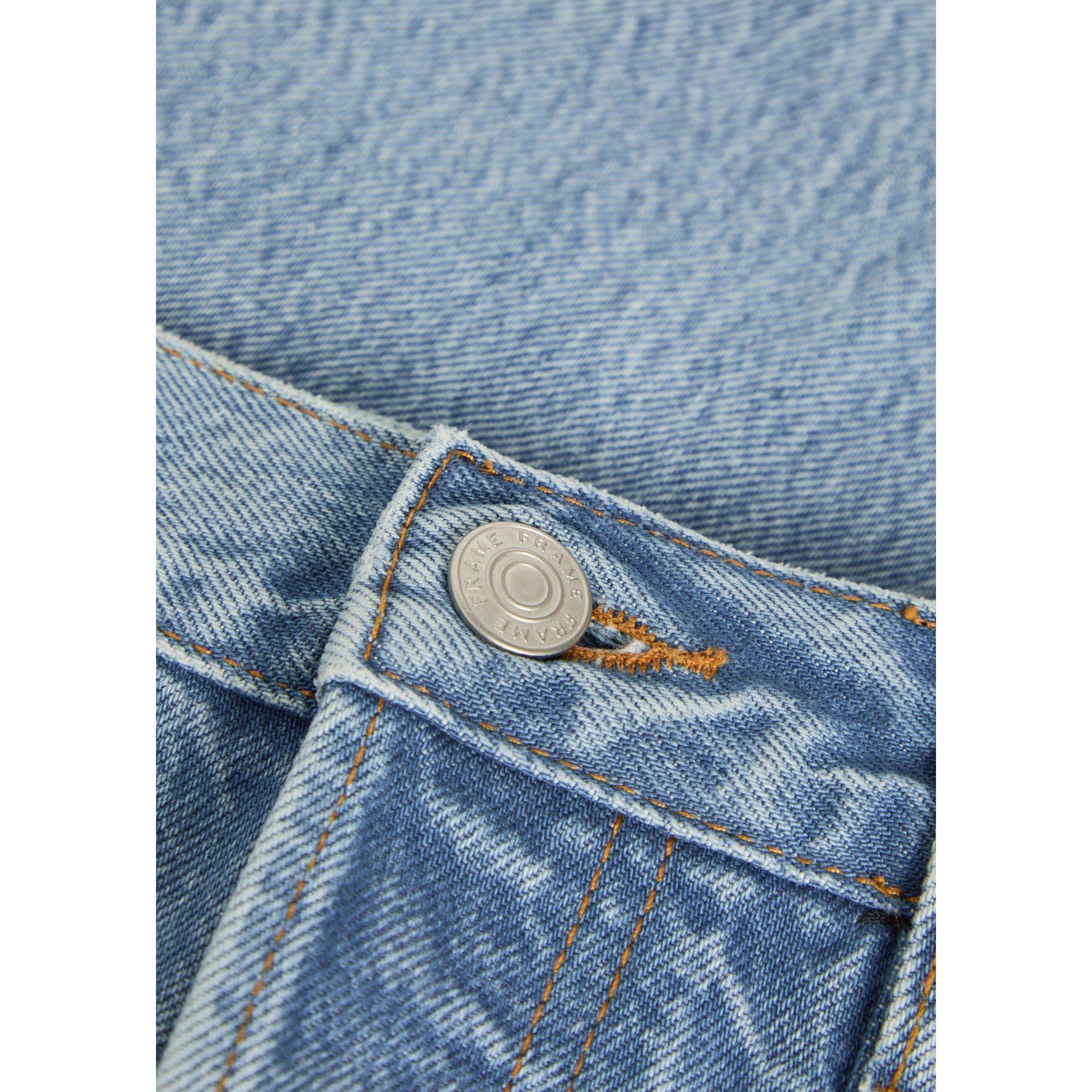 BLUE - Frame Denim - Women's the Vertical Cotton High-Rise Straight Leg Jeans - 4