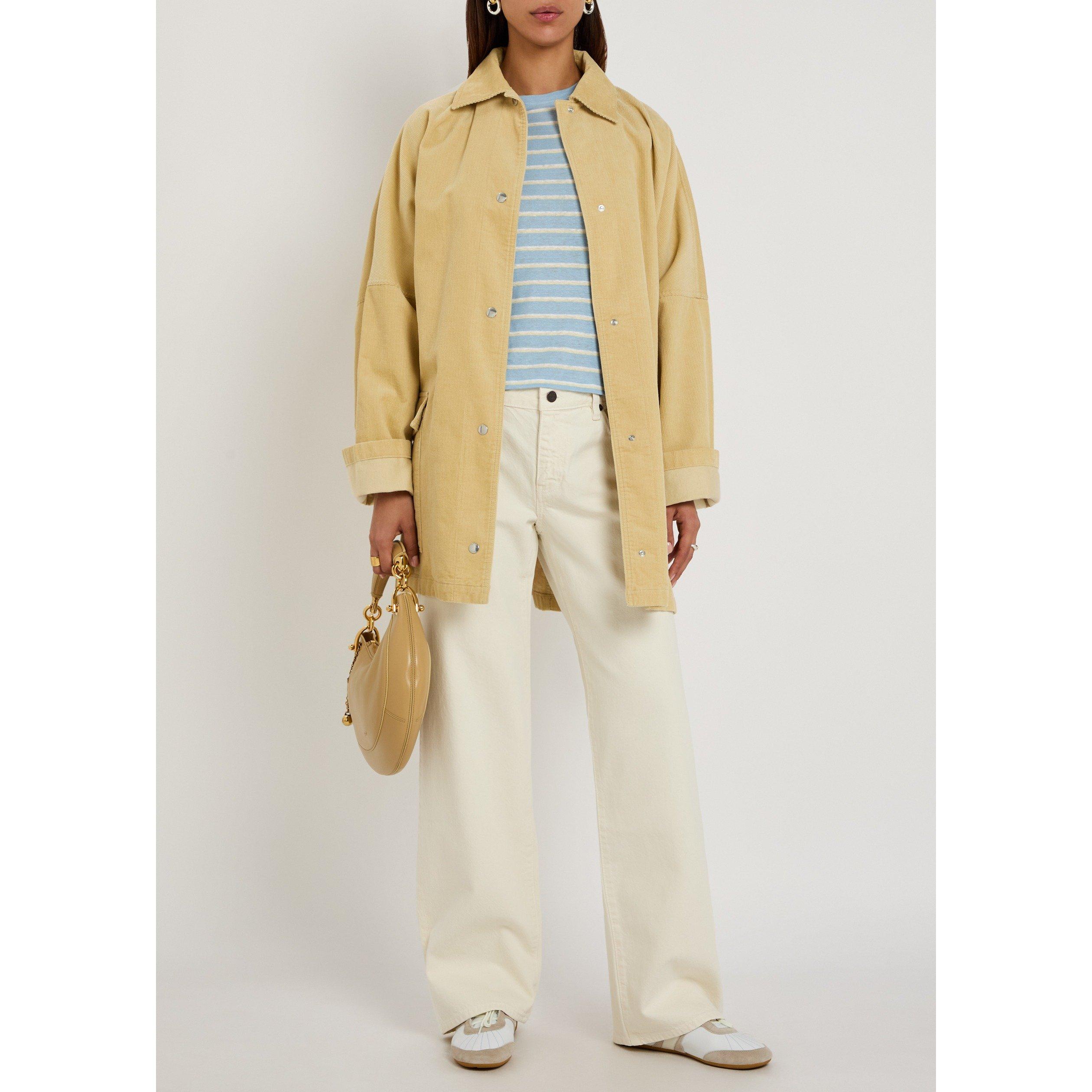 BEIGE - Frame Denim - Women's the Saturday Cotton Low-Rise Straight Leg Jeans - 5