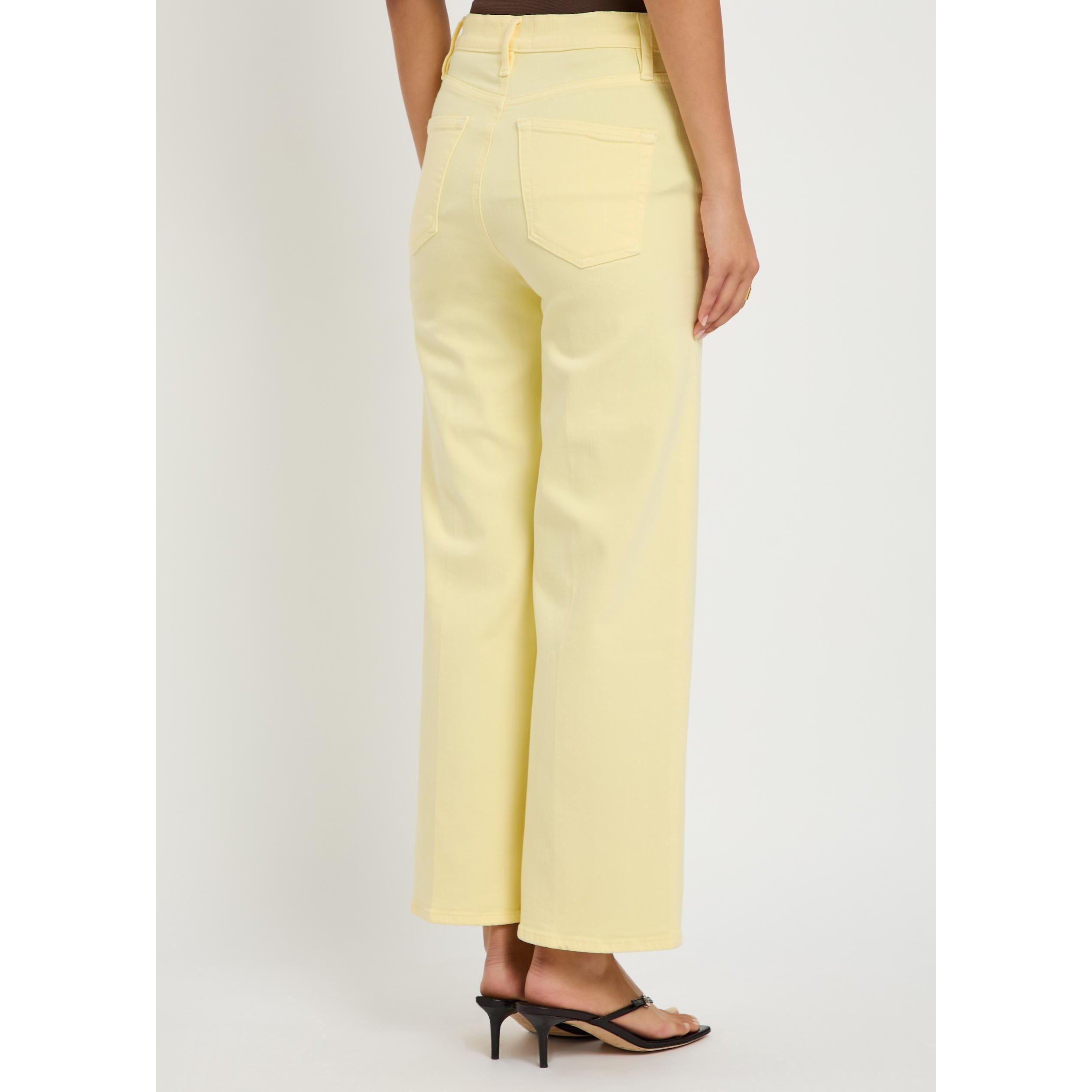 YELLOW - Frame Denim - Women's Anchor Cotton Cropped Straight Leg Jeans - 3