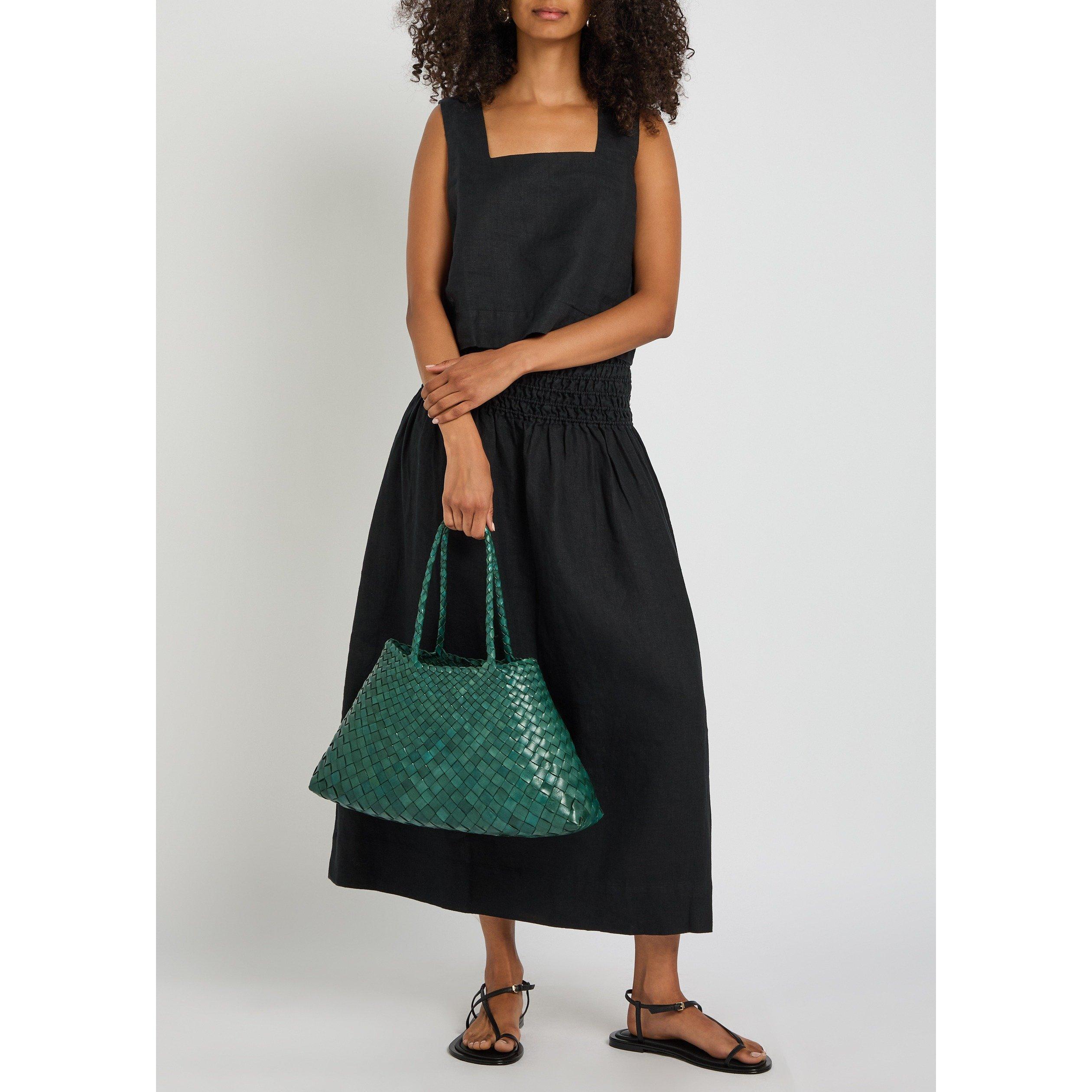 BLACK - Rails - Women's Akira Linen Square Neck Cropped Top - 5