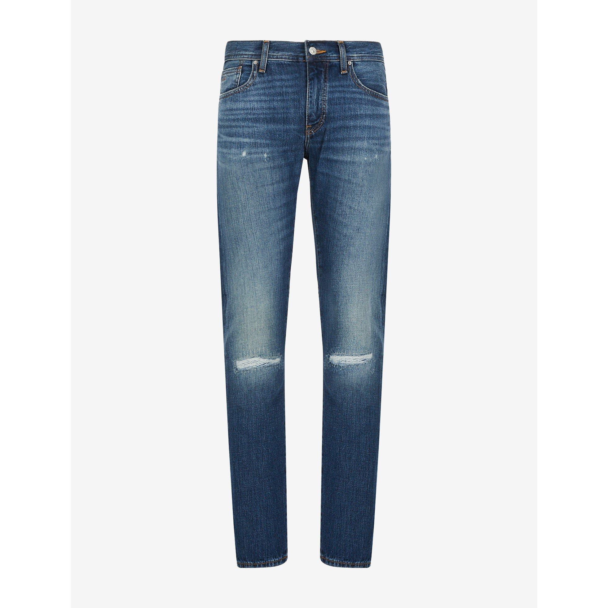 Armani Jeans ライトブルー スリムフィットW34 Emporio Armani Slim Fit Jeans Light Blue at CareOfCarl.com