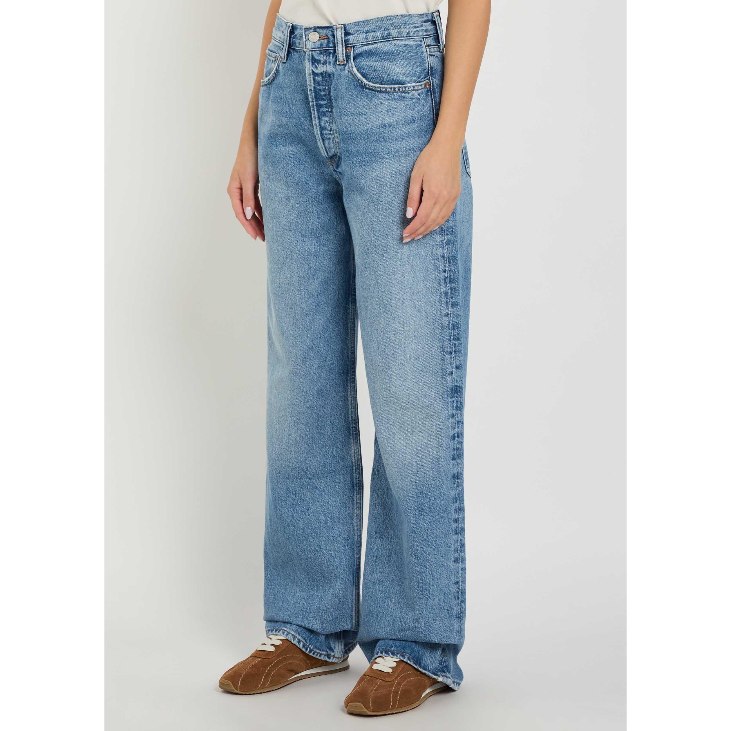 LIGHT BLUE - Agolde - Women's Vintage Loose Outbreak Mid-Rise Straight-Leg Jeans - 2