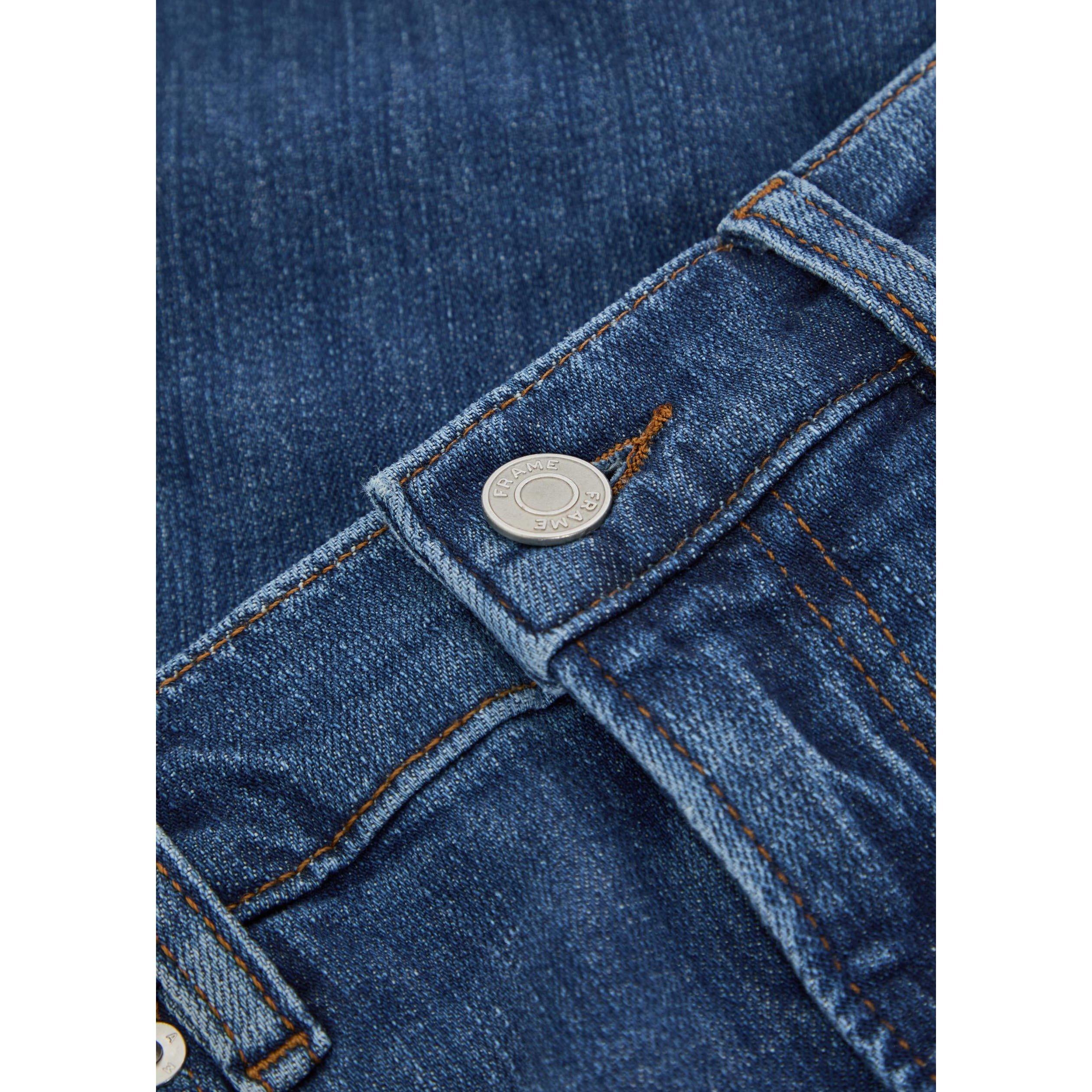 DARK BLUE - Frame - Men's L'Homme Cotton Slim-Fit Jeans - 4