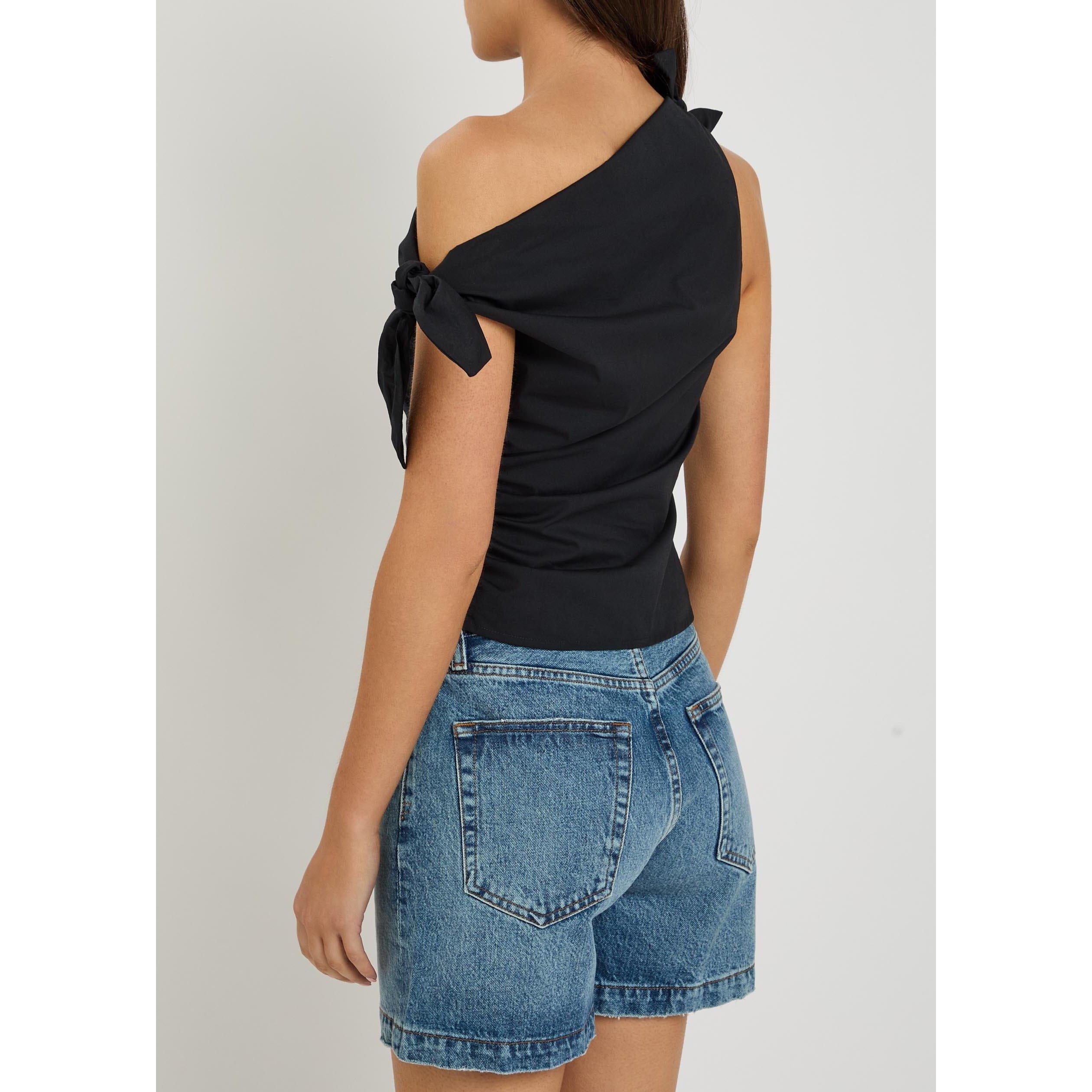 BLACK - Staud - Women's Bellaria Cotton Cami Top - 3