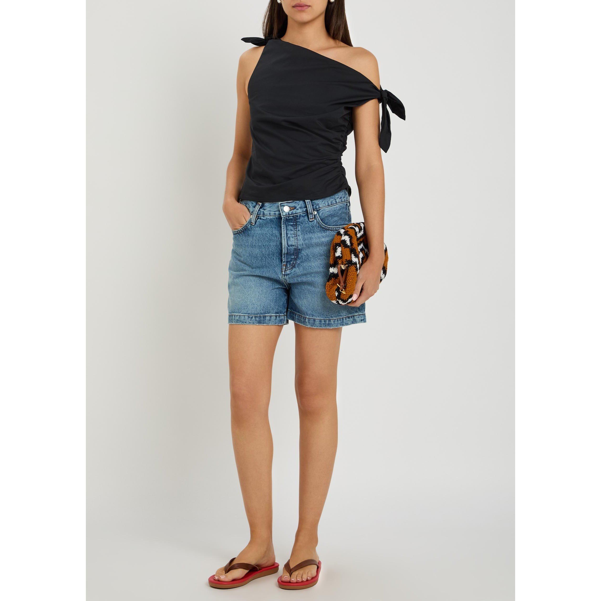 BLACK - Staud - Women's Bellaria Cotton Cami Top - 5