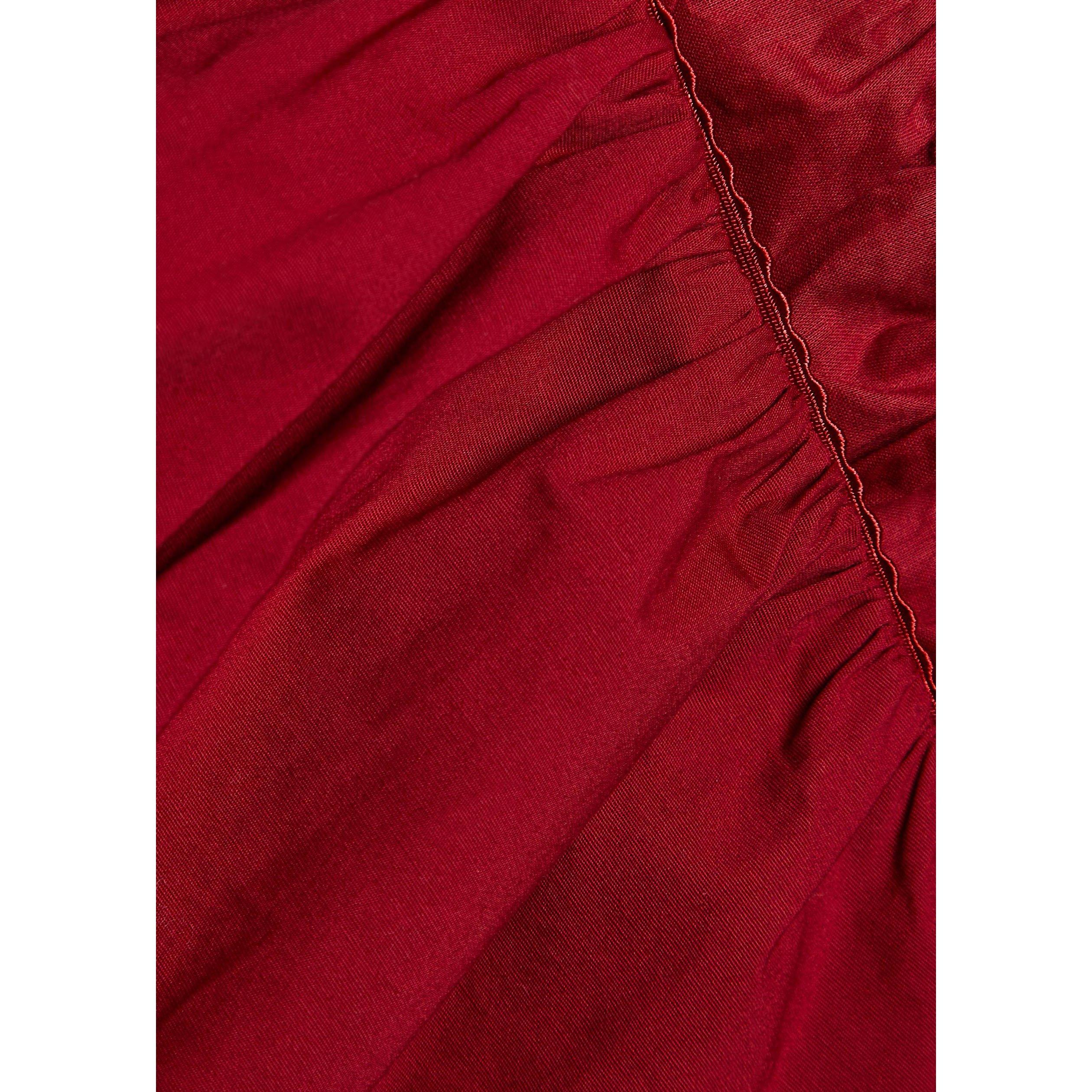 RED - Staud - Women's Fiore Cotton Slim-Fit Cropped Vest - 4