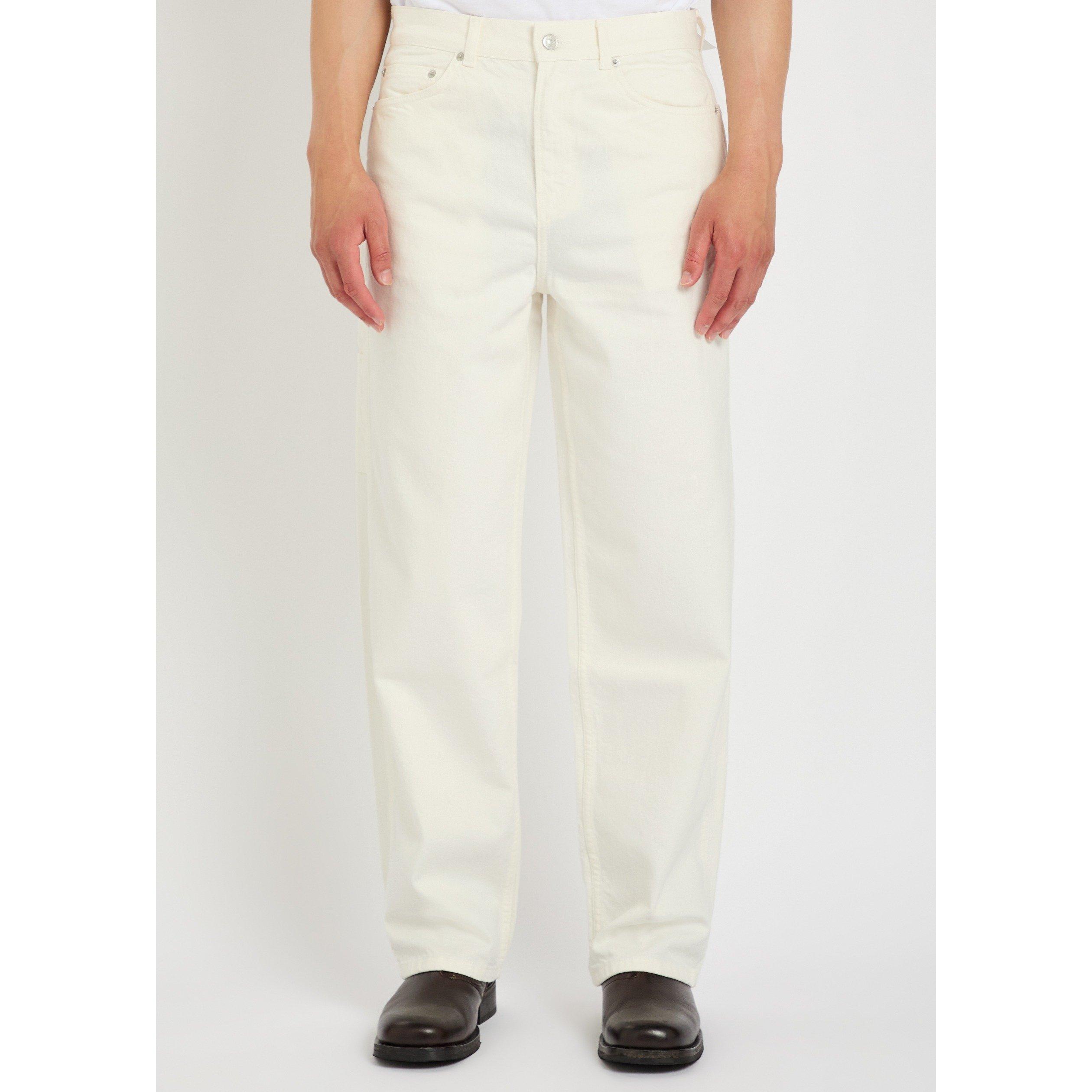 IVORY - Les Deux - Men's Carpenter Cotton Straight Leg Jeans - 2