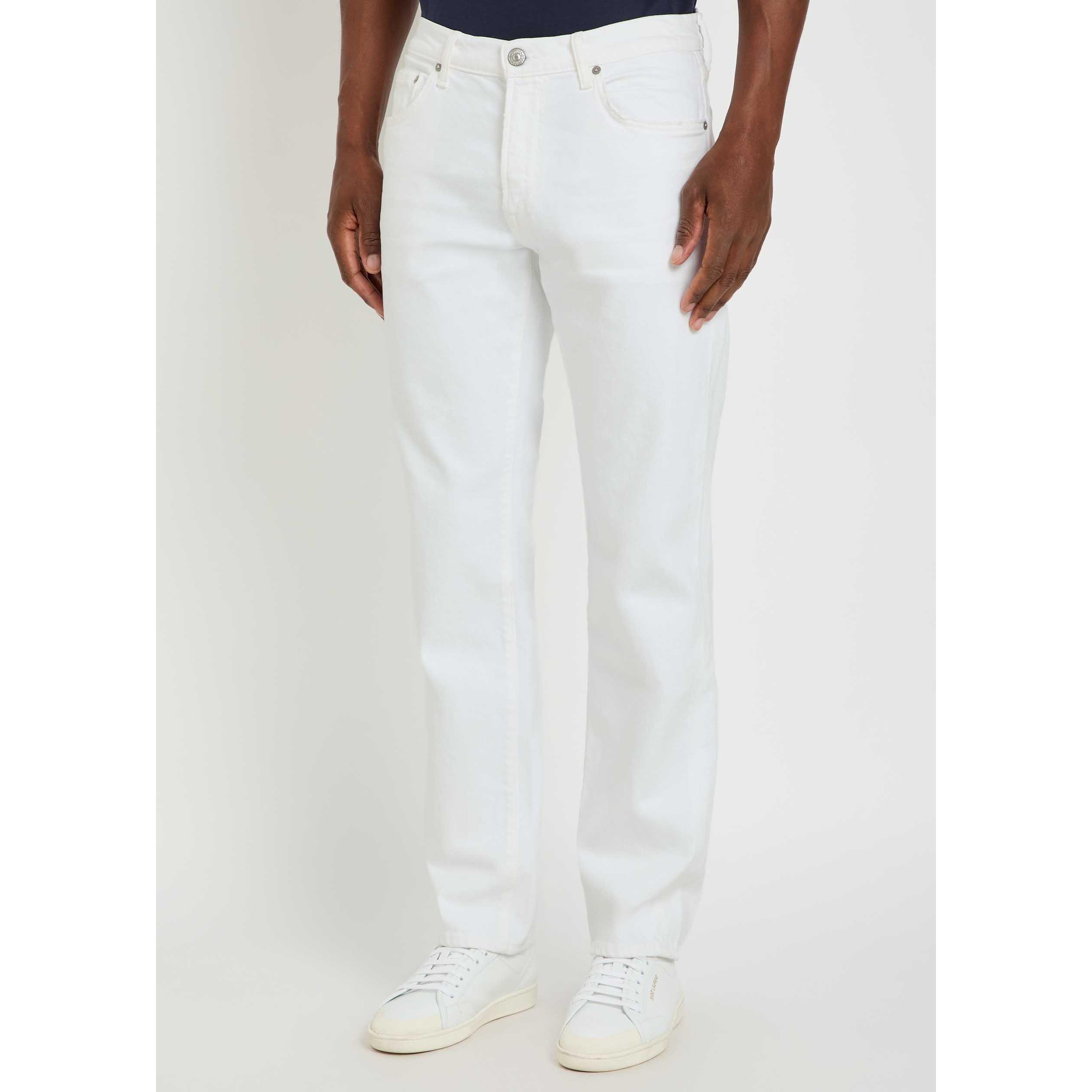 WHITE - Citizens Of Humanity - Men's Elijah Cotton Straight Leg Jeans - 2