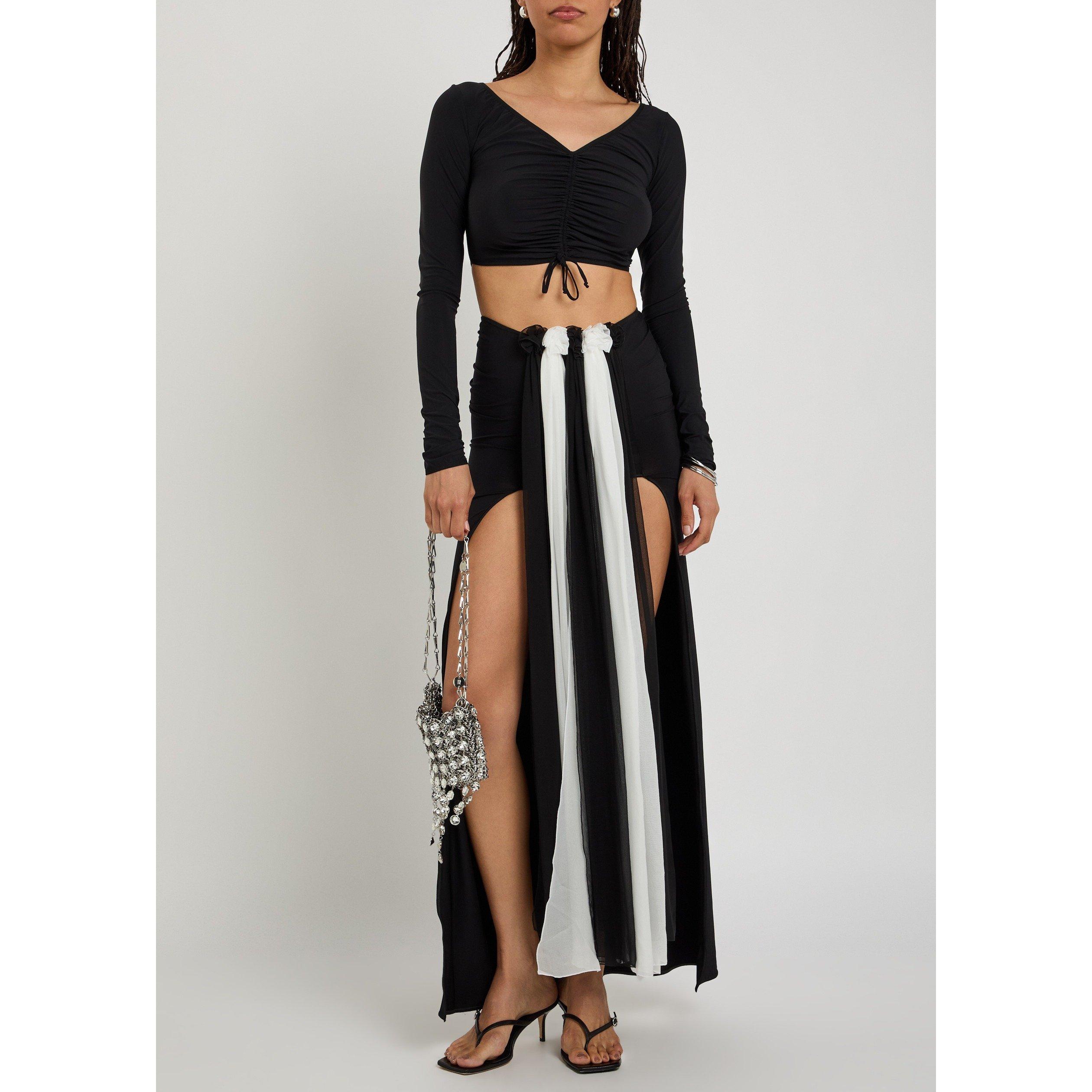 BLACK - Nensi Dojaka - RUCHED BALLET LONG SLEEVE TOP - 5