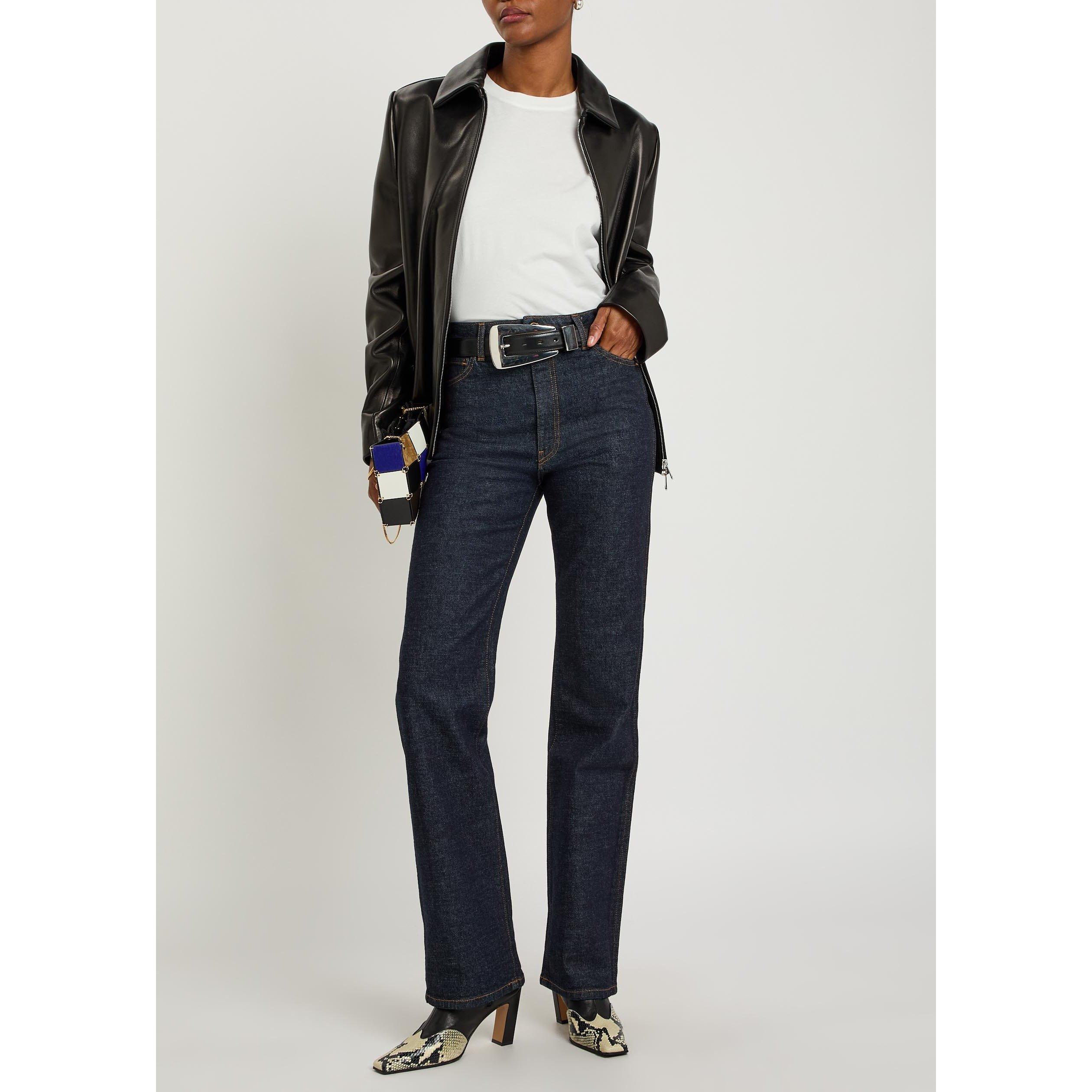 INDIGO - Khaite - Women's Danielle Cotton Straight-Leg Jeans - 5