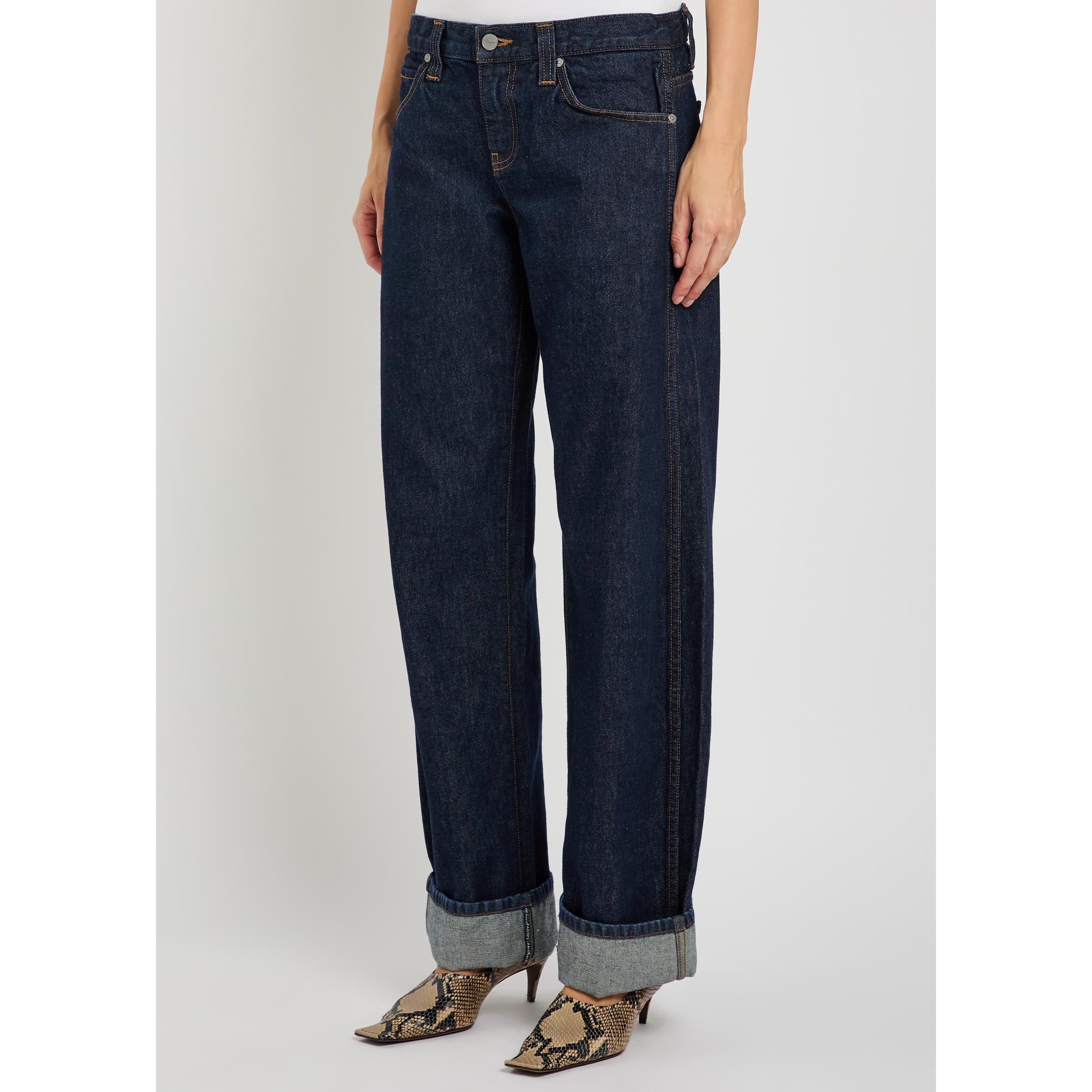 INDIGO - Khaite - Women's Karo Low-Rise Cotton Straight Leg Jeans - 2