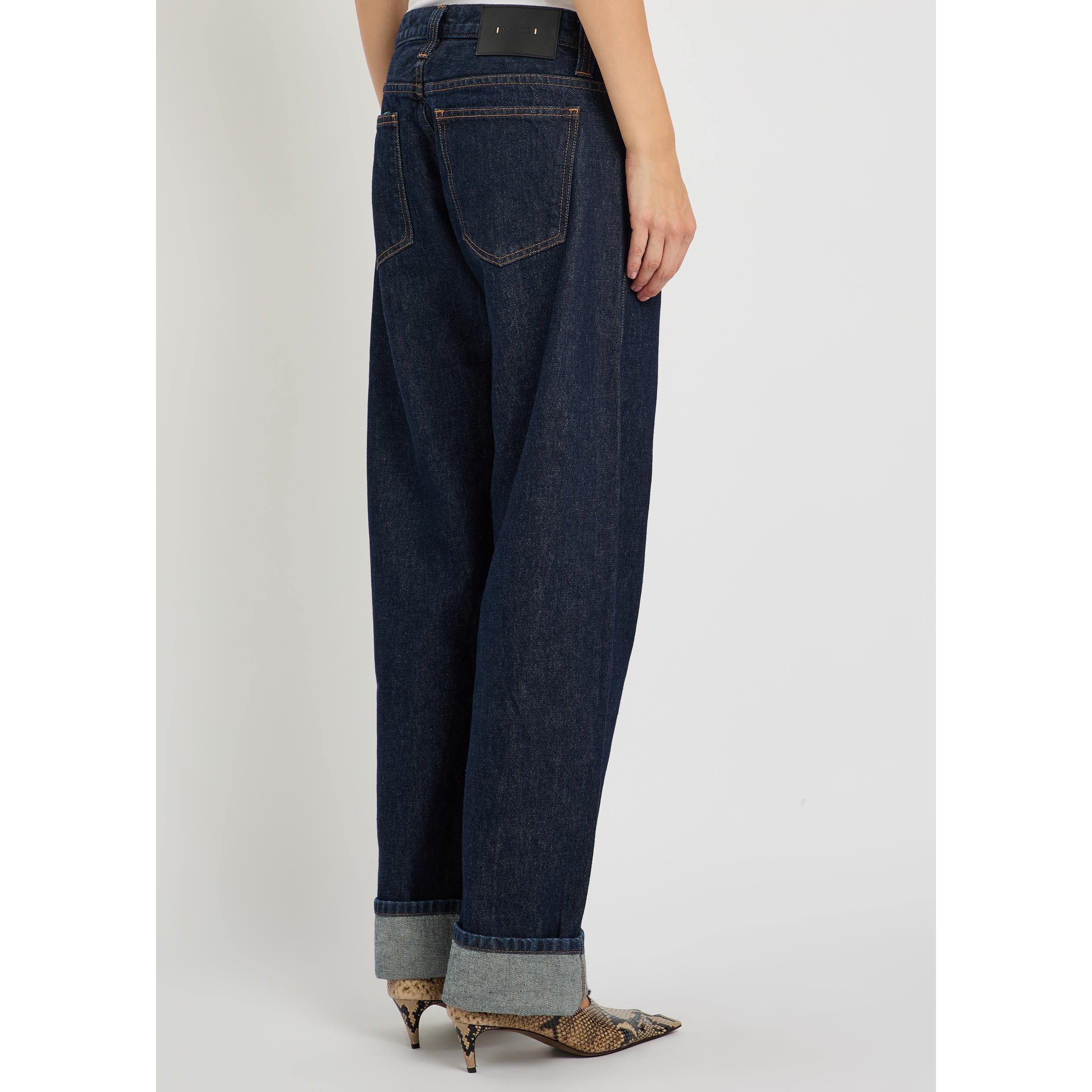 INDIGO - Khaite - Women's Karo Low-Rise Cotton Straight Leg Jeans - 3
