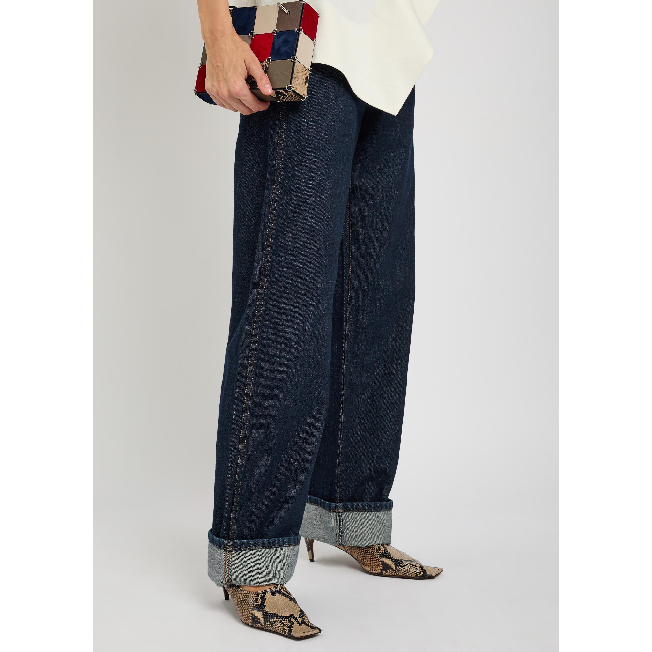 INDIGO - Khaite - Women's Karo Low-Rise Cotton Straight Leg Jeans - 4