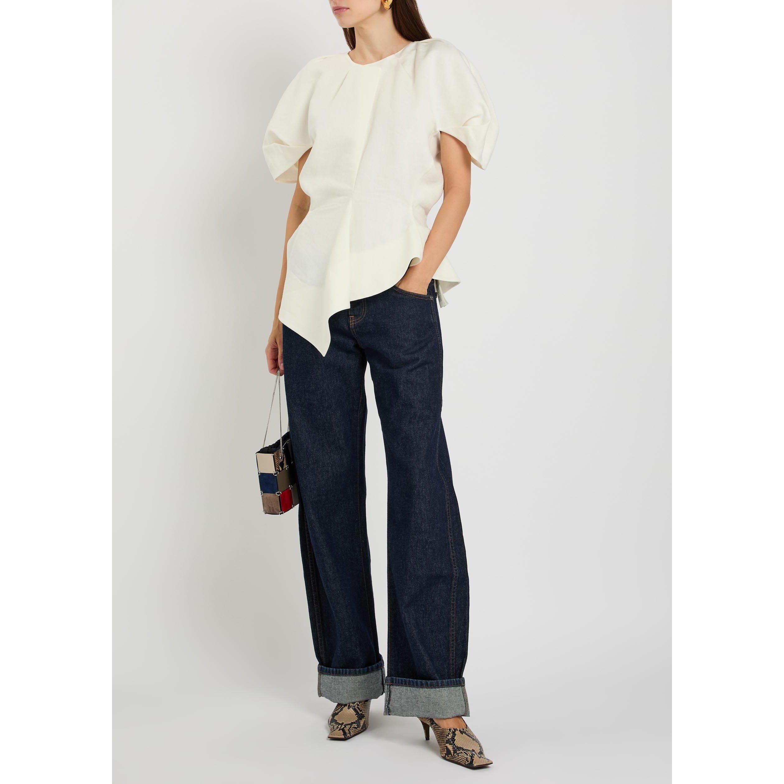 INDIGO - Khaite - Women's Karo Low-Rise Cotton Straight Leg Jeans - 5