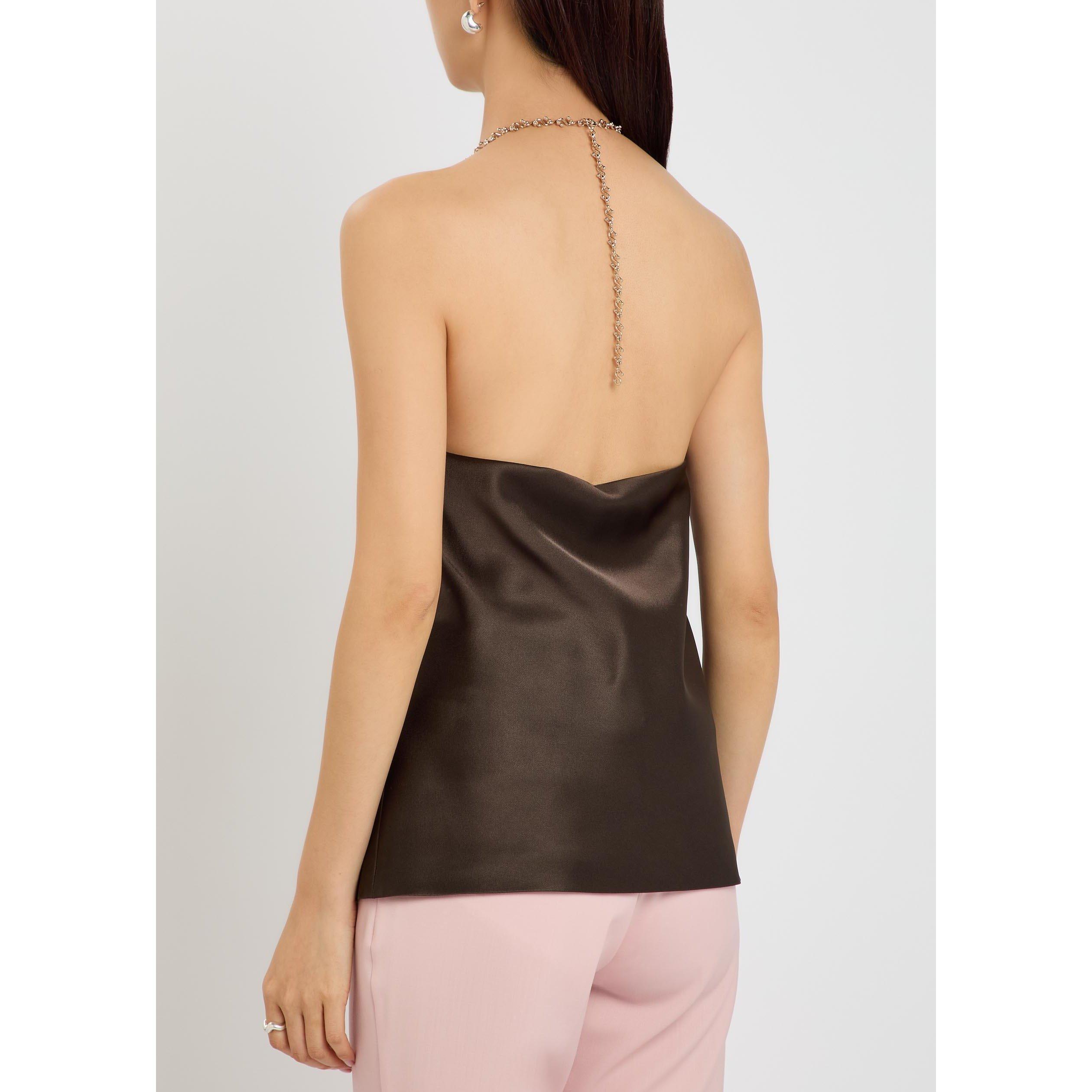 CHOCOLATE - Sportmax - Top-Woven waistcoat - 3