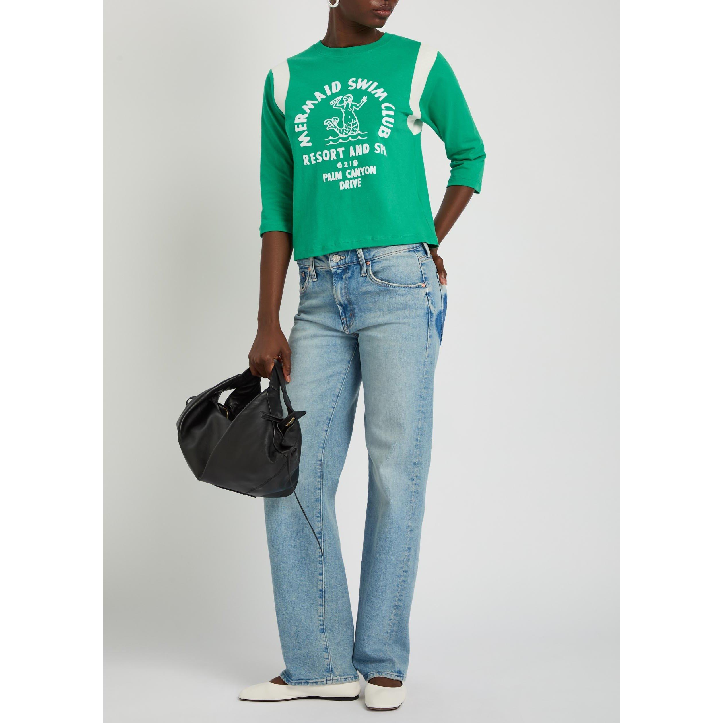 BLUE - MOTHER - THE MID RISE ZIP RAMBLER SKIMP - 5