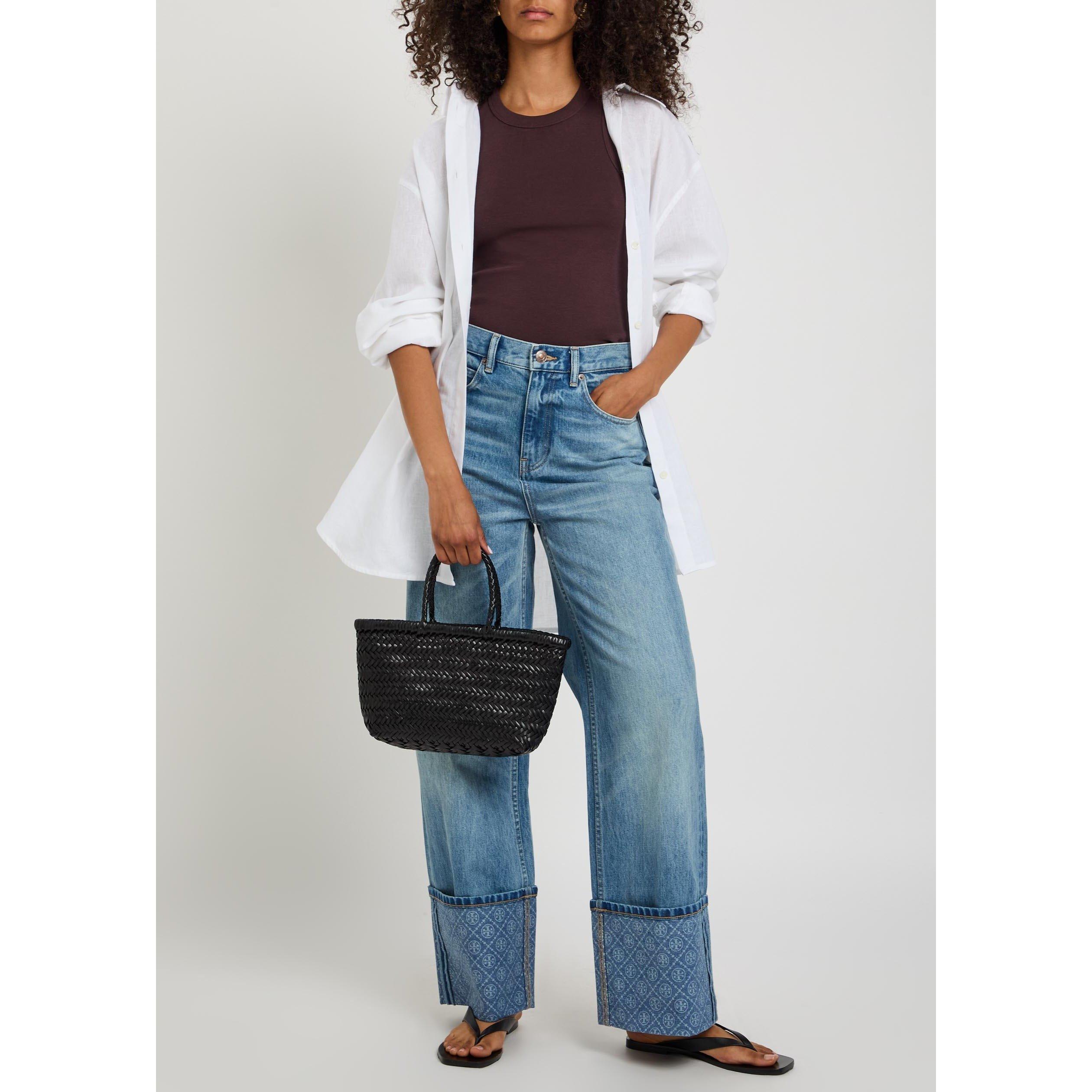 BLUE - Tory Burch - J CONTRAST CUFF STRAIGHT LEG J - 5