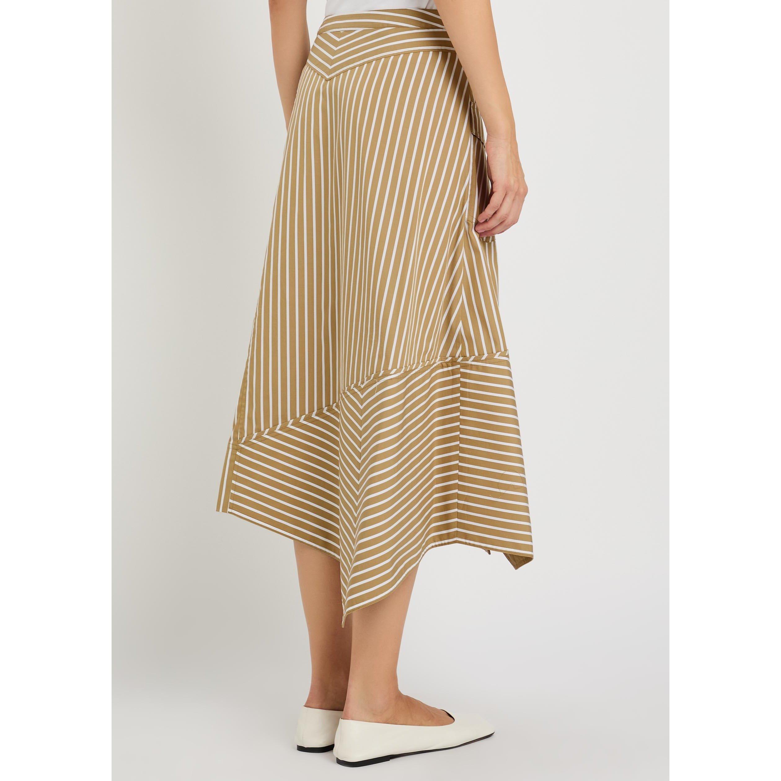 KHAKI - Philip Lim - SS STRIPE WRAP SKIRT WITH ASSY - 3