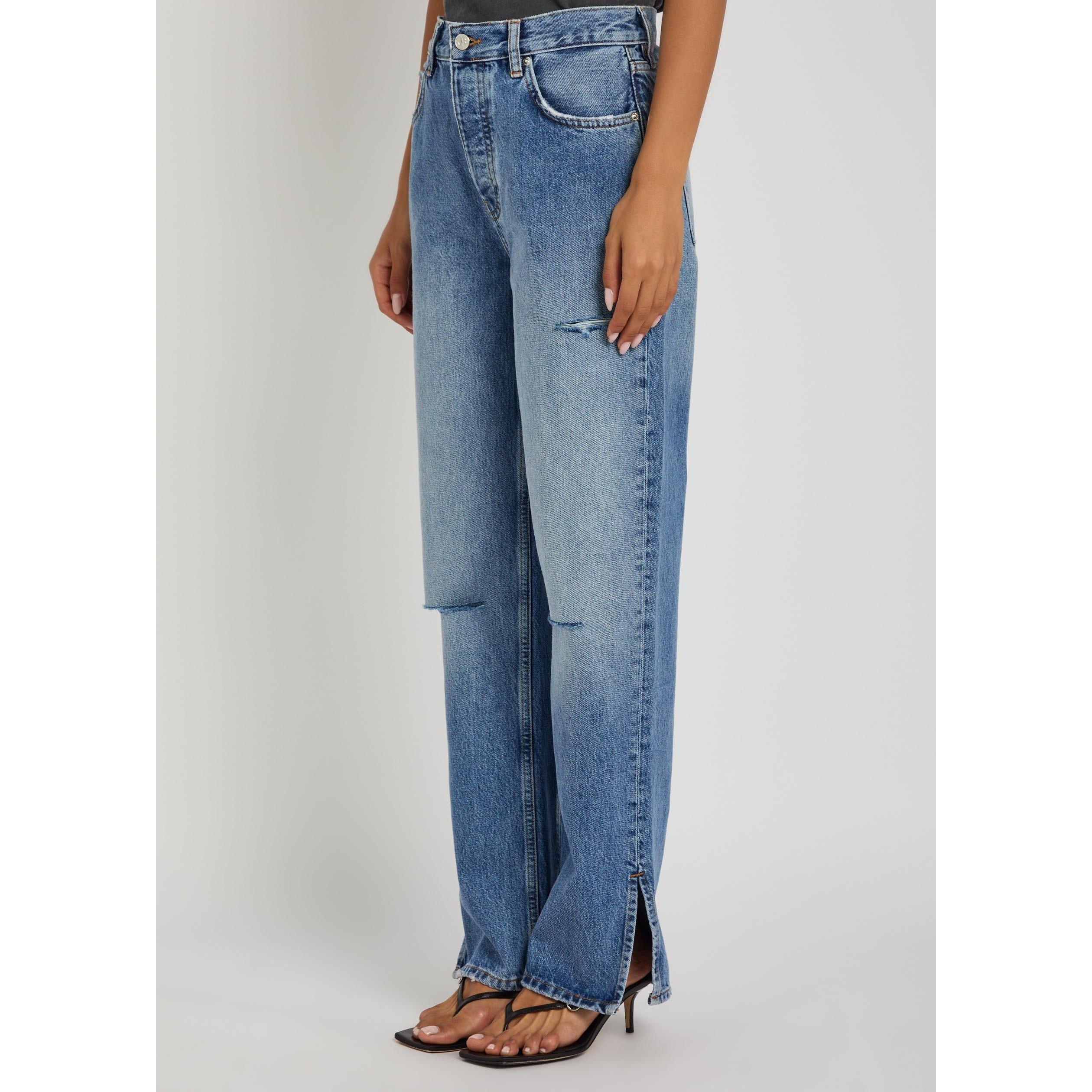 DENIM - Anine Bing - Women's Roy Cotton Straight Leg Jeans - 2